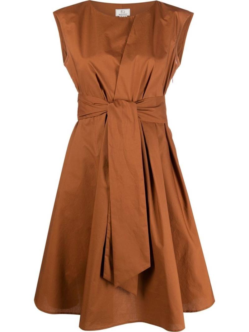 Woolrich waist-tie A-line dress - Brown von Woolrich