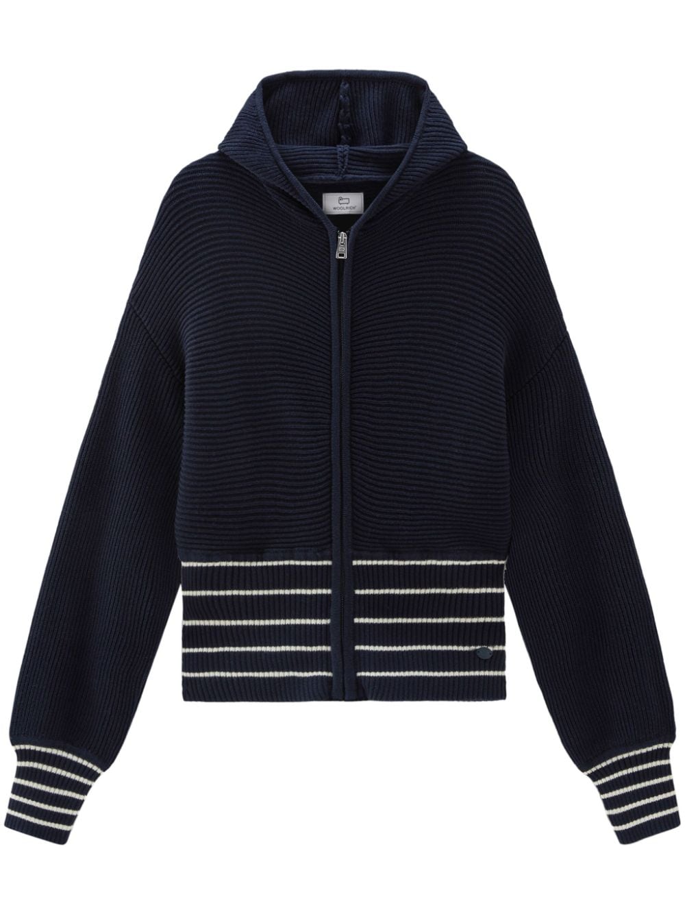 Woolrich zip-up knitted hoodie - Blue von Woolrich