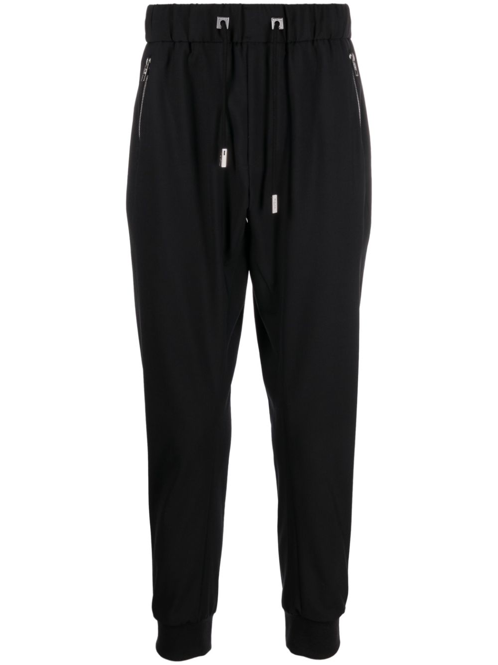 Wooyoungmi drawstring tapered-leg trousers - Black von Wooyoungmi