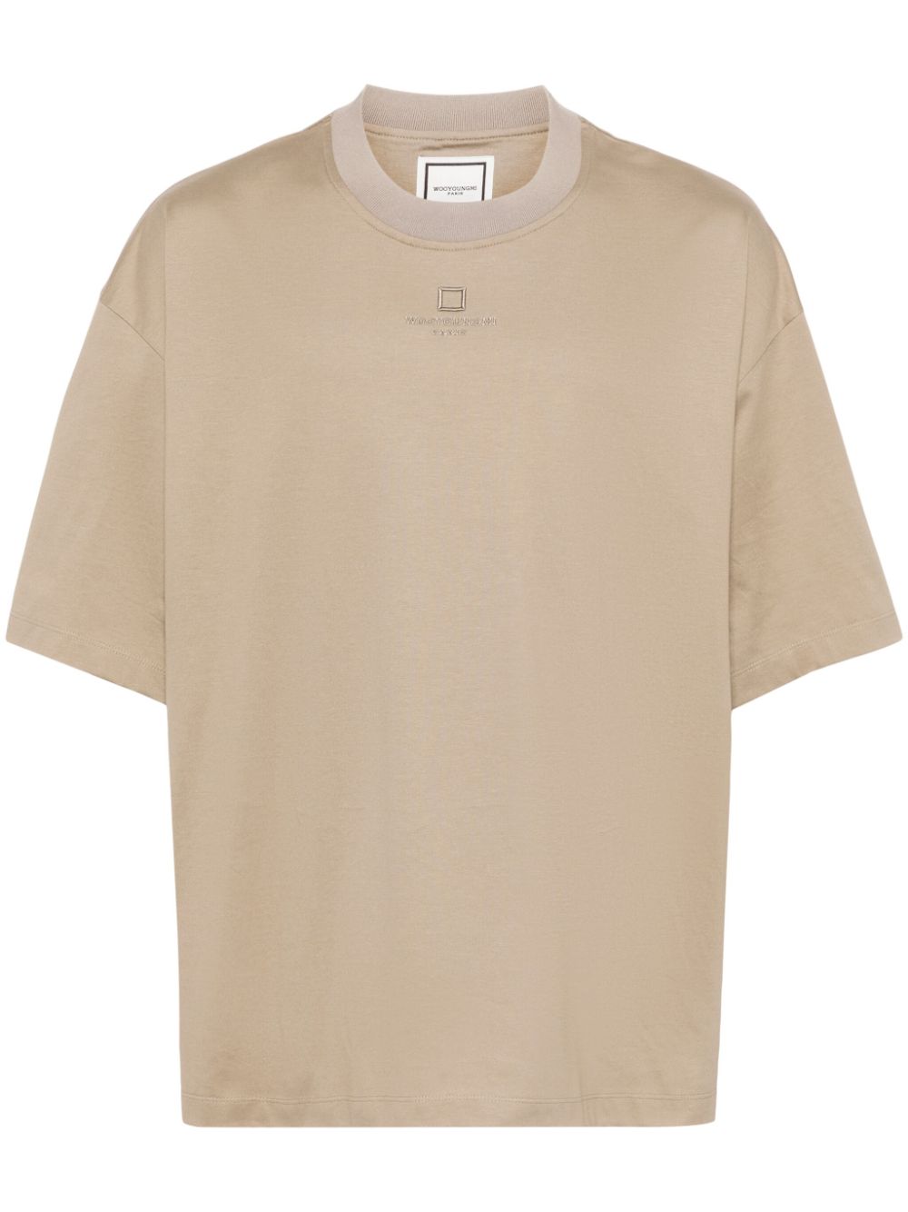 Wooyoungmi logo-embroidered cotton T-shirt - Brown von Wooyoungmi