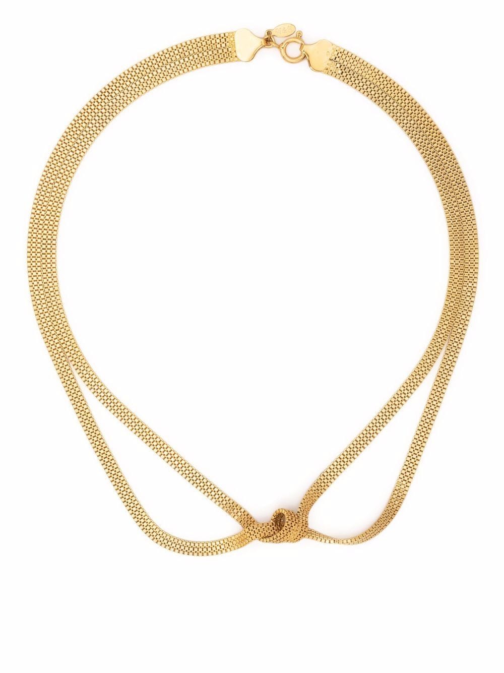 Wouters & Hendrix Serpentine long flat chain necklace - Gold von Wouters & Hendrix