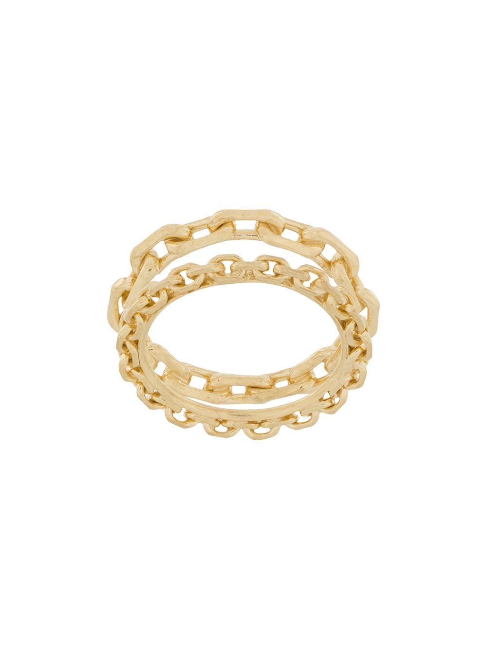 Wouters & Hendrix chain-embellished stacked ring - Gold von Wouters & Hendrix