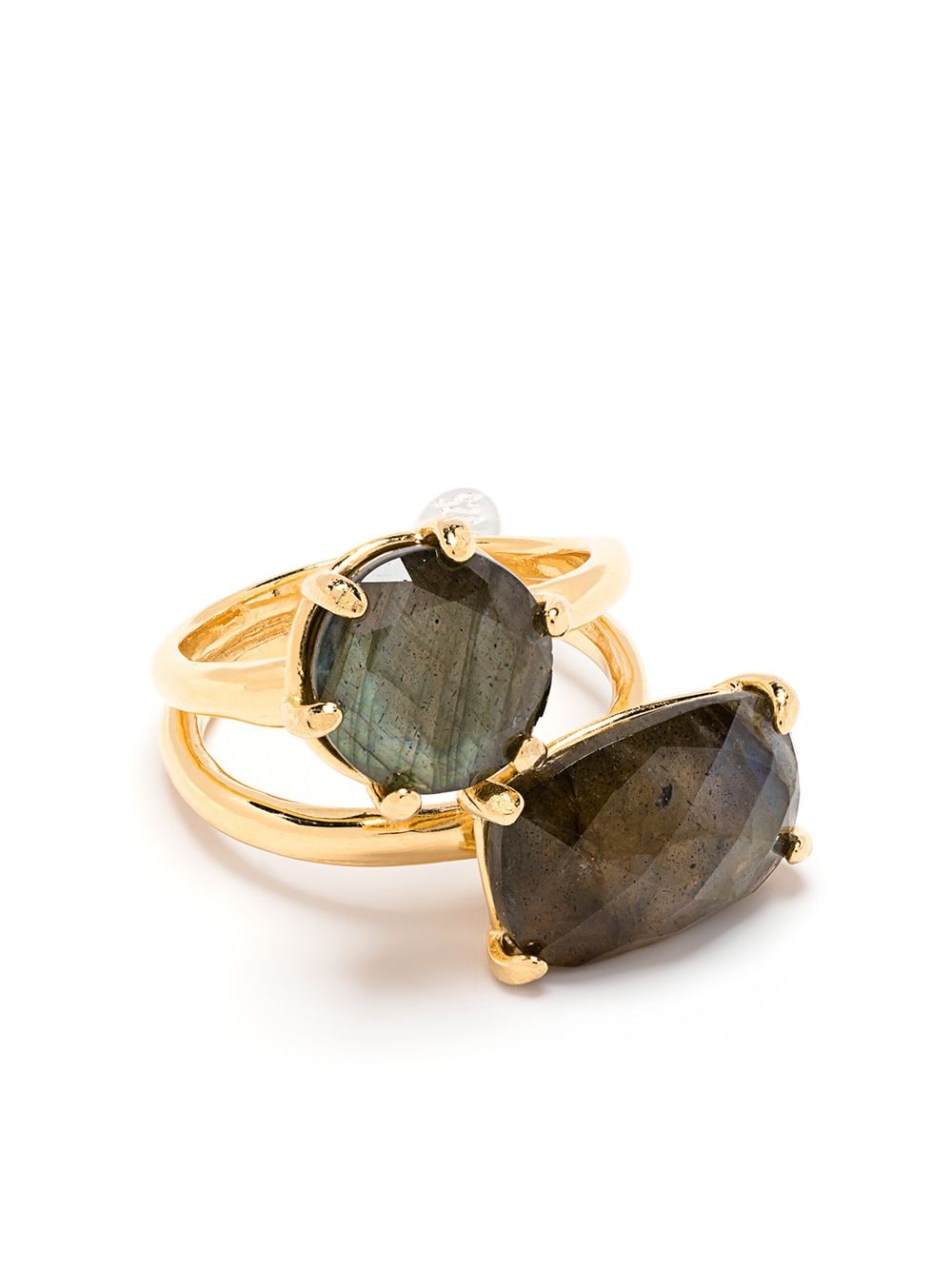 Wouters & Hendrix geometric stone embellished ring - Gold von Wouters & Hendrix