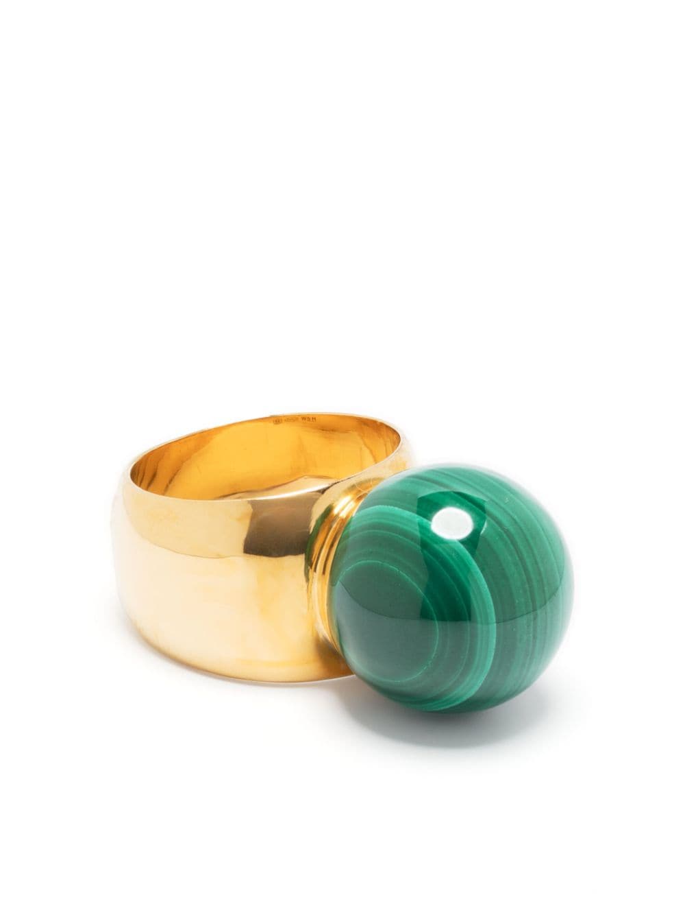 Wouters & Hendrix malachite ball-charm ring - Gold von Wouters & Hendrix