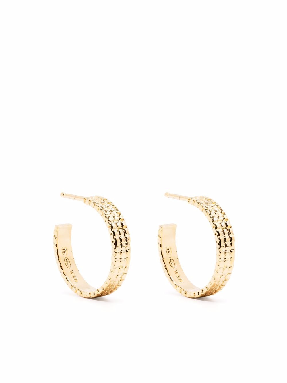 Wouters & Hendrix textured small hoops - Gold von Wouters & Hendrix