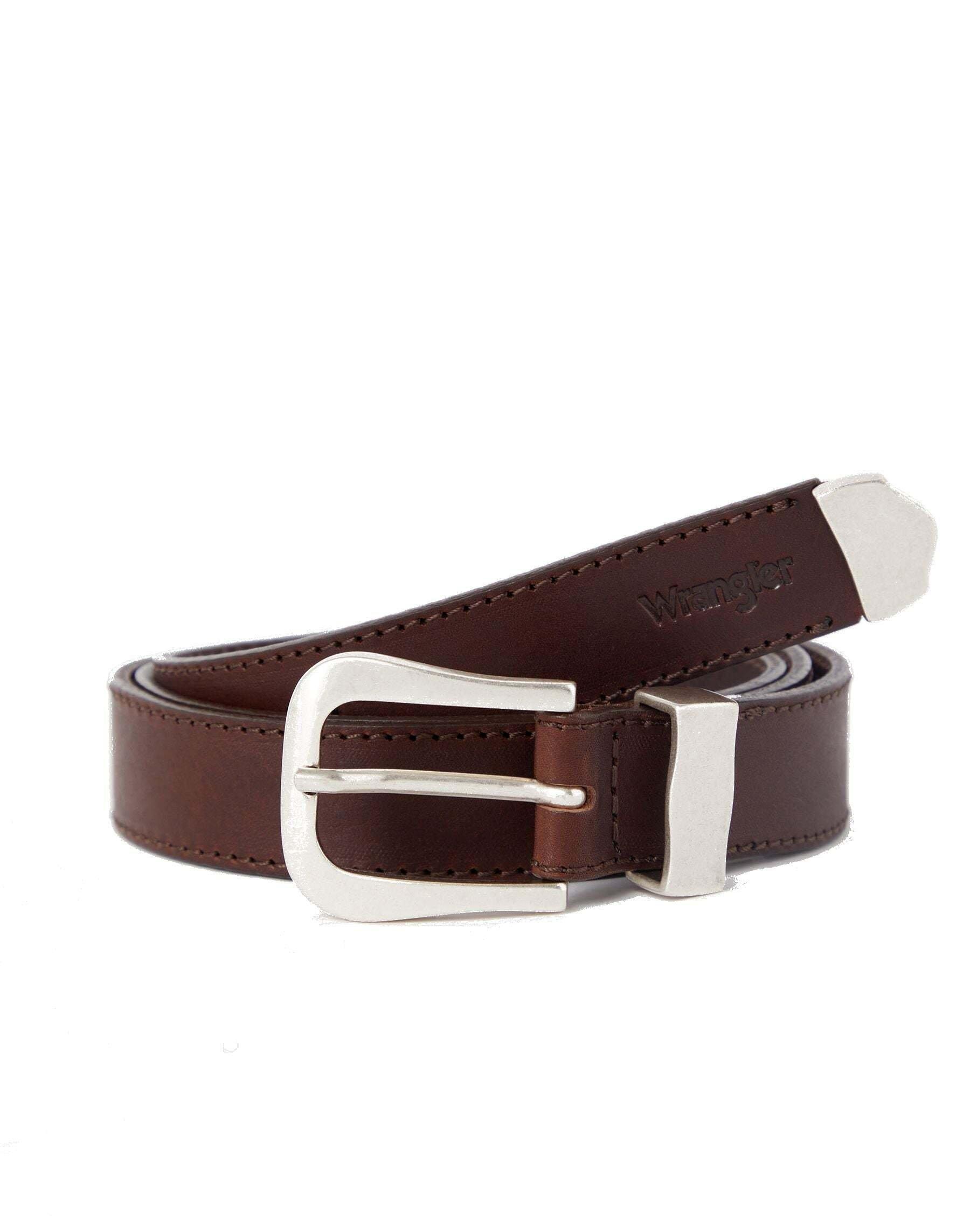 Gürtel Leather Belt Damen Braun 90 von Wrangler