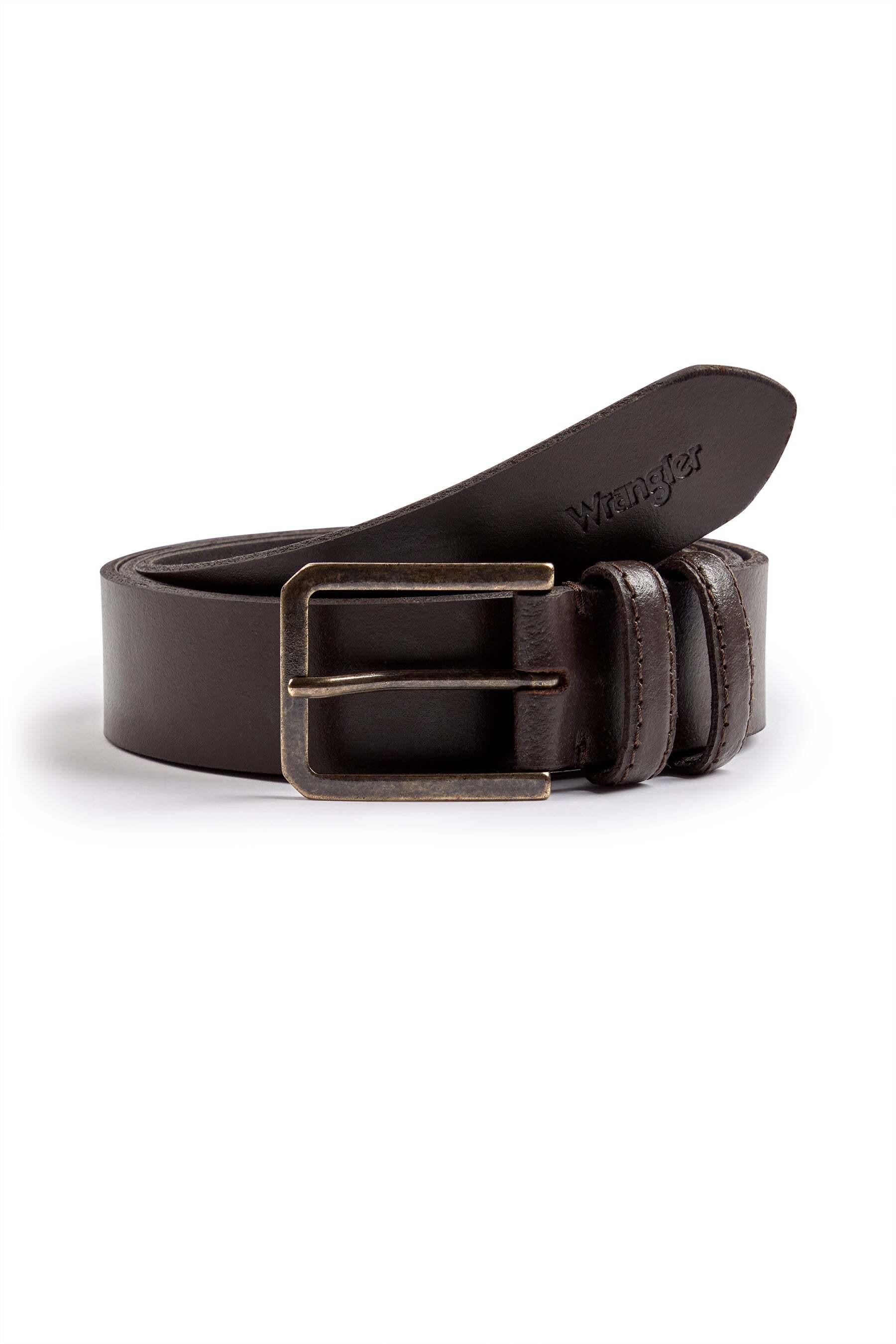 Gürtel Slim Belt Herren Braun 105 von Wrangler