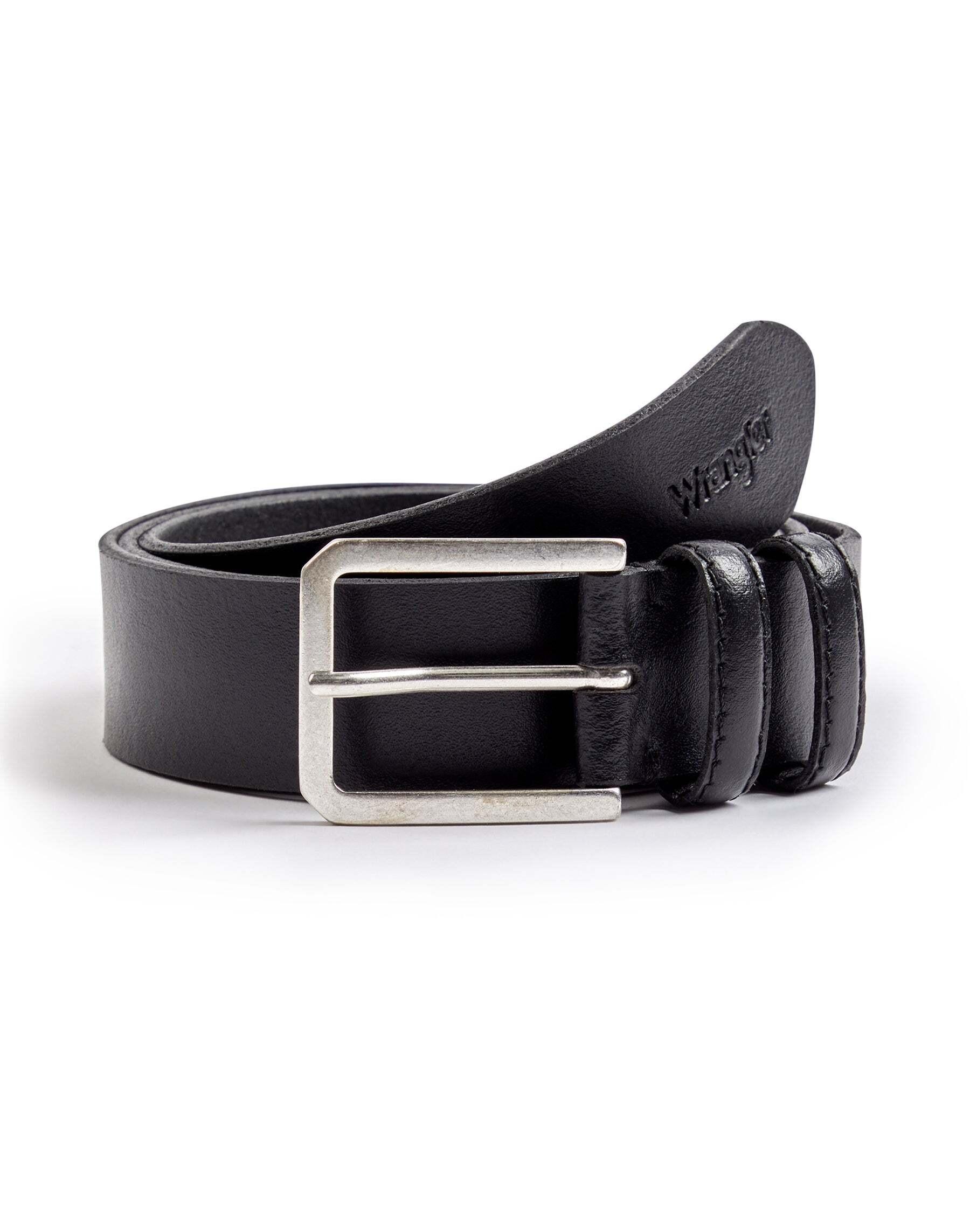 Gürtel Slim Belt Herren Schwarz 100 von Wrangler