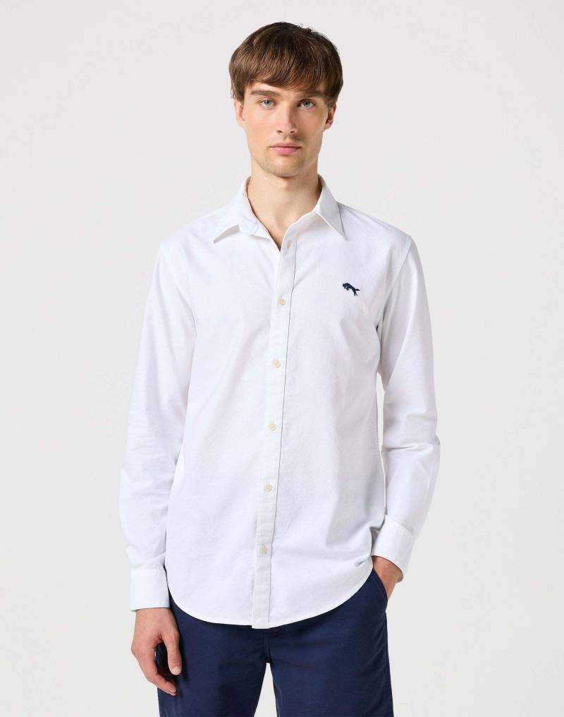 Hemden Longsleeves Shirt Herren Weiss XL von Wrangler