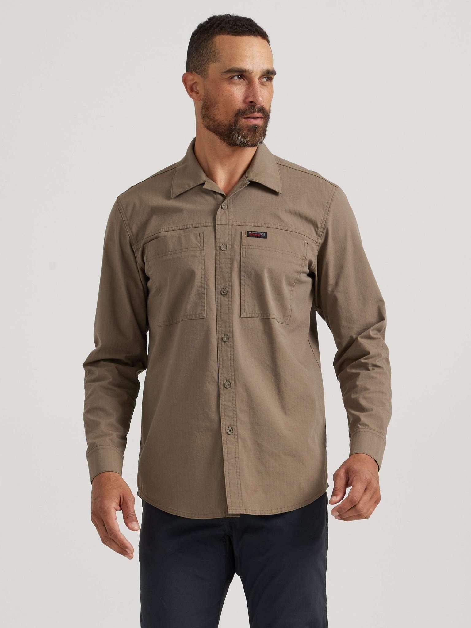 Hemden Ls Rugged Utility Shirt Herren Braun S von Wrangler