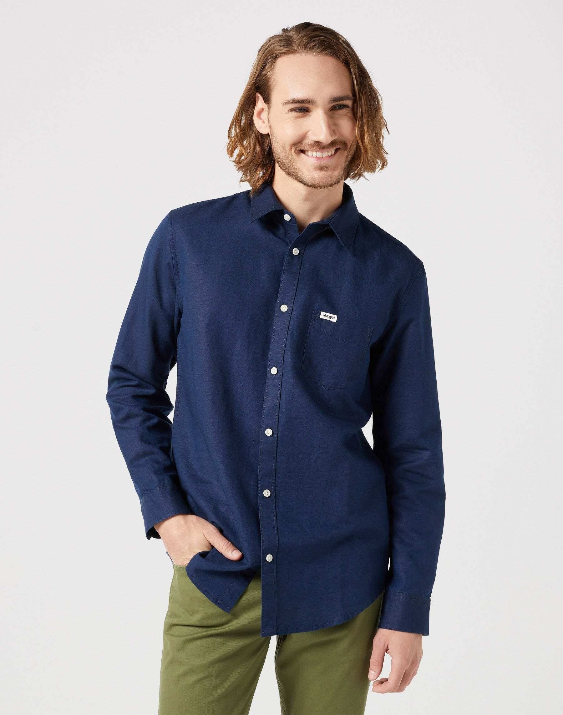 Hemden One Pocket Shirt Herren Blau L von Wrangler