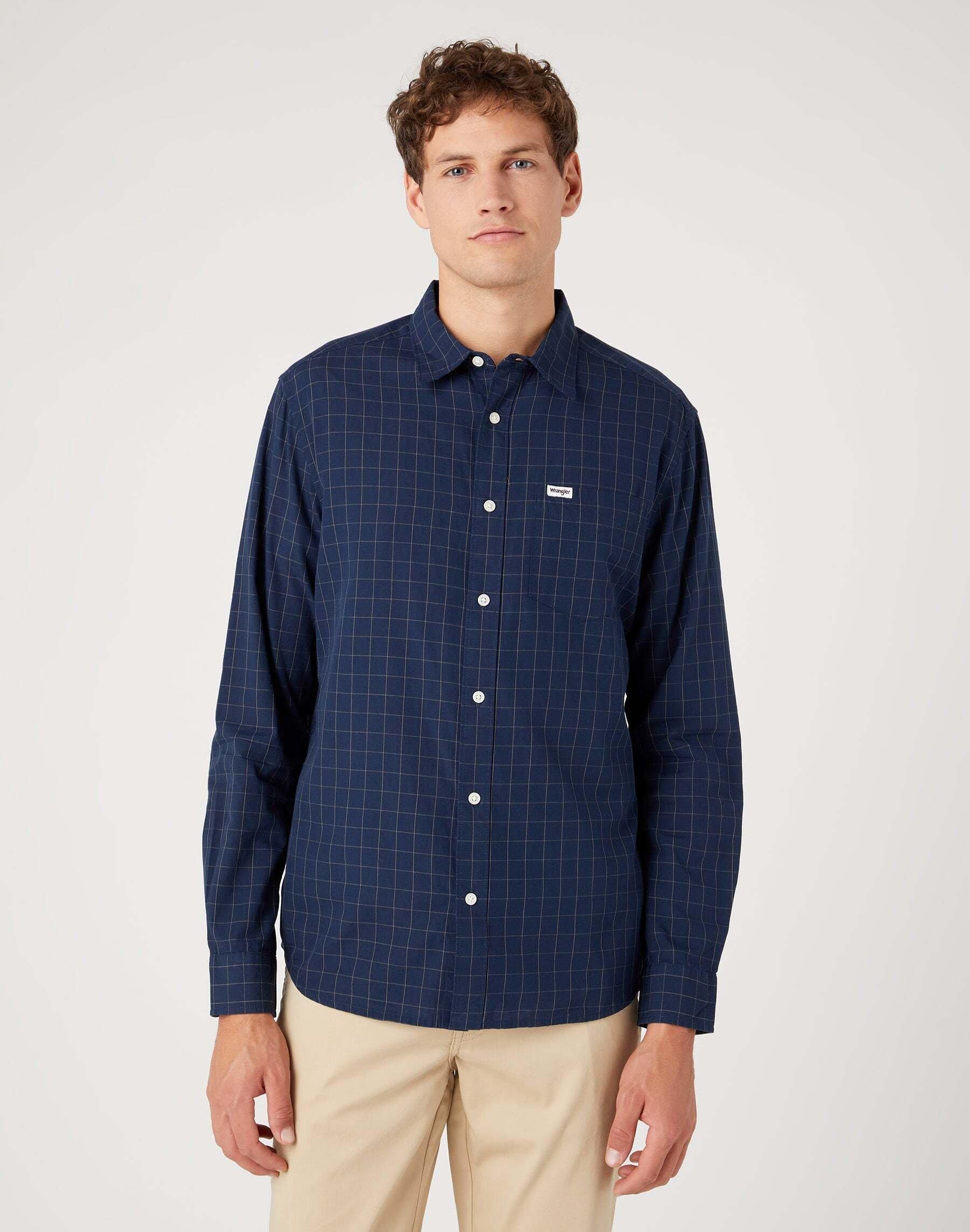 Hemden One Pocket Shirt Herren Blau M von Wrangler