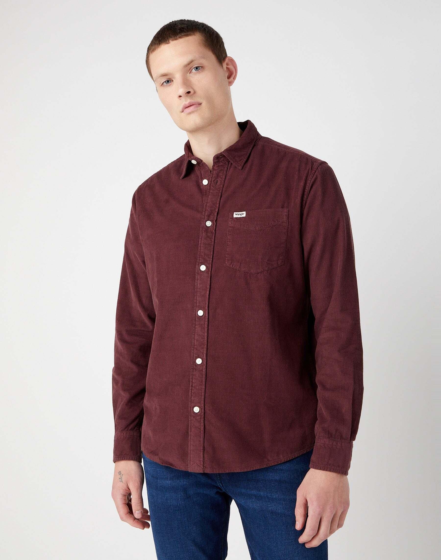 Hemden One Pocket Shirt Herren Braun S von Wrangler