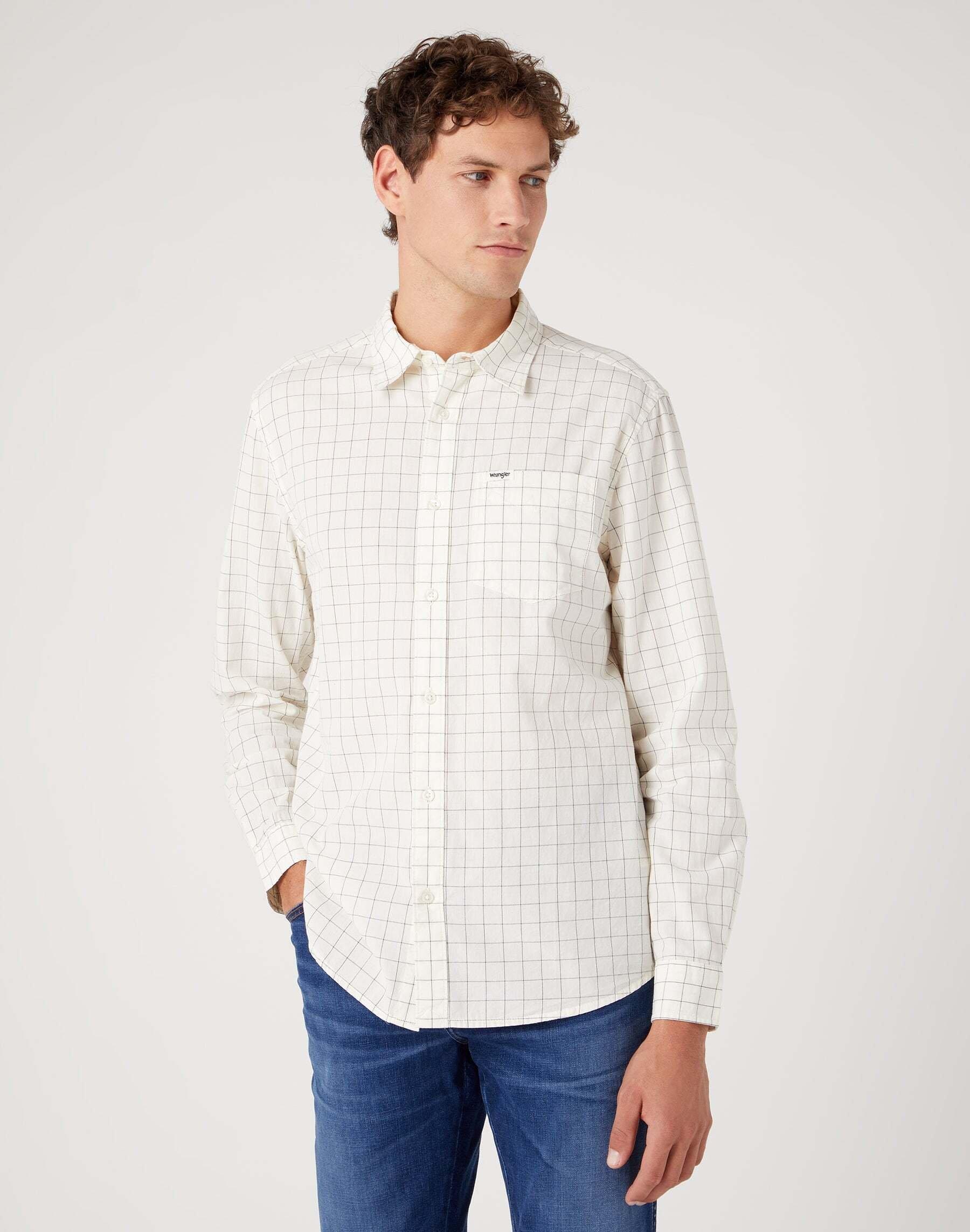 Hemden One Pocket Shirt Herren Weiss L von Wrangler