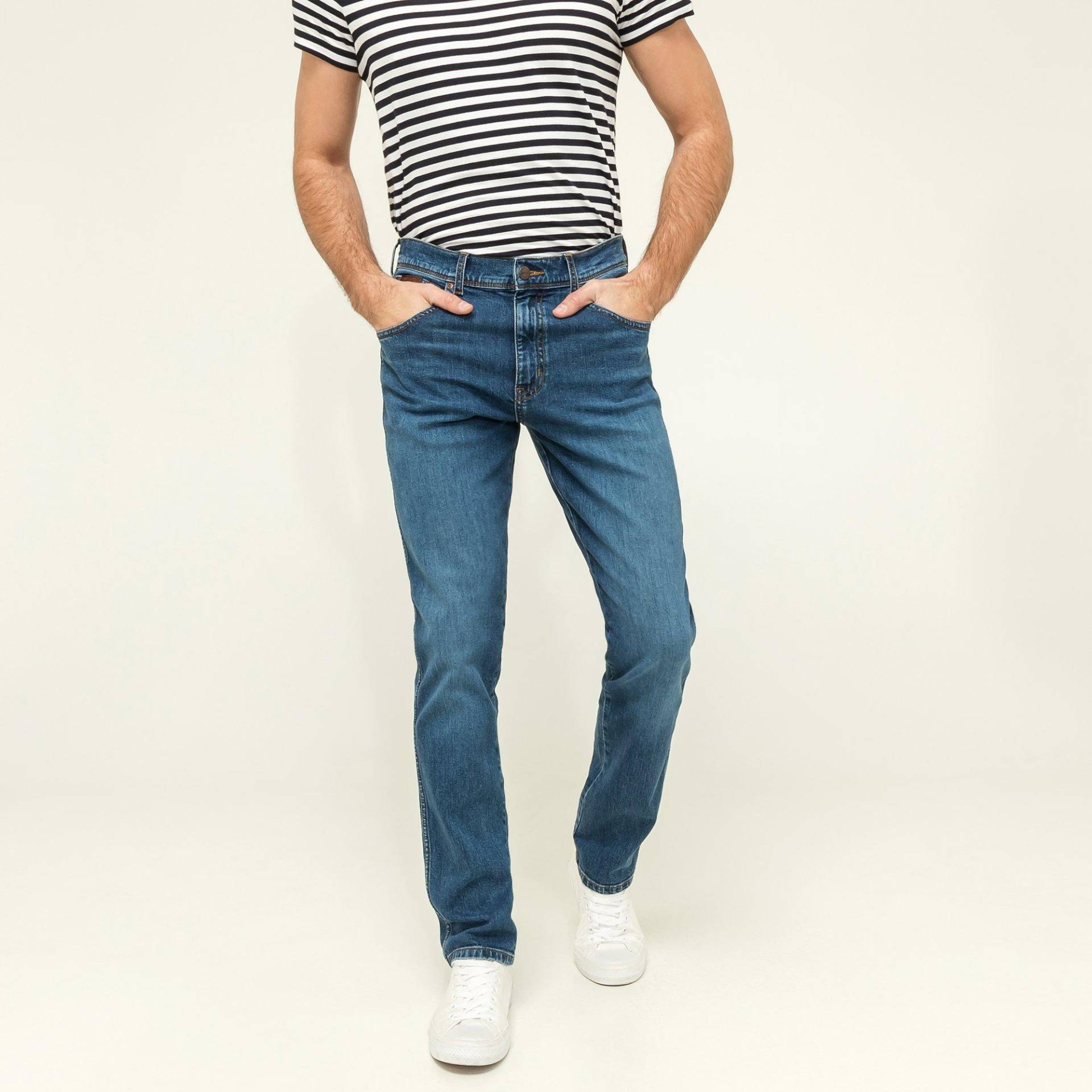 Jeans, Slim Fit Herren Blau Denim L34/W32 von Wrangler