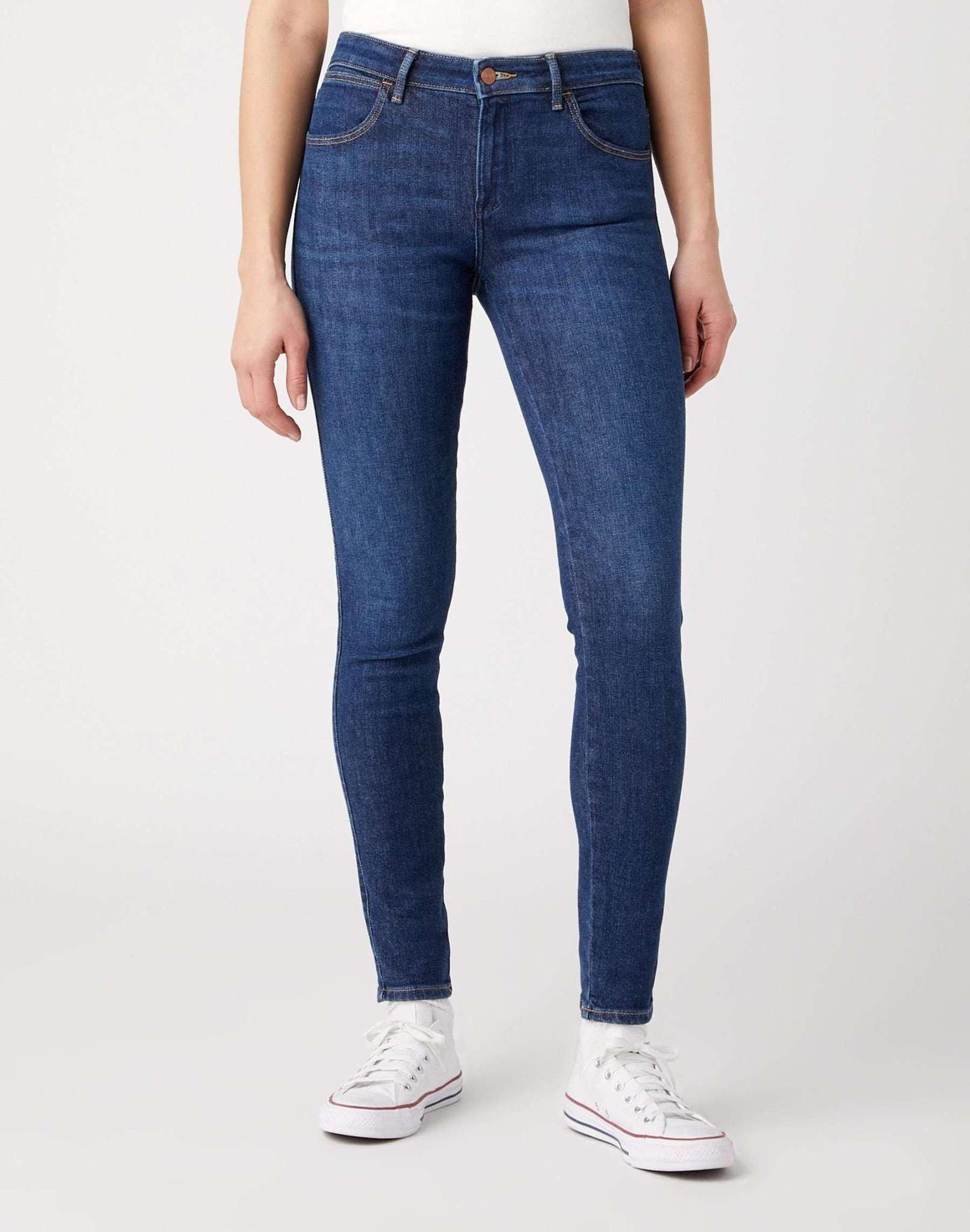 Jeans Skinny Fit Skinny Damen Blau L32/W25 von Wrangler