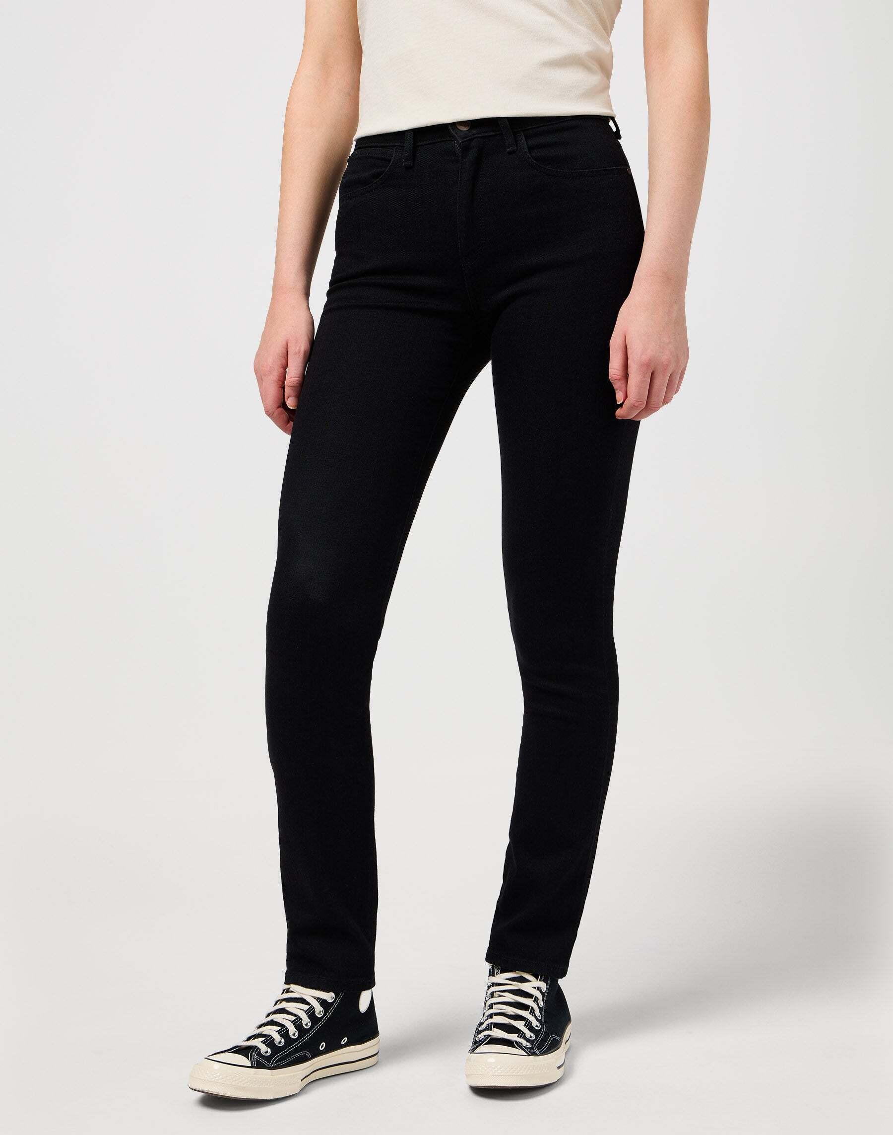 Jeans Slim Damen Schwarz L30/W27 von Wrangler
