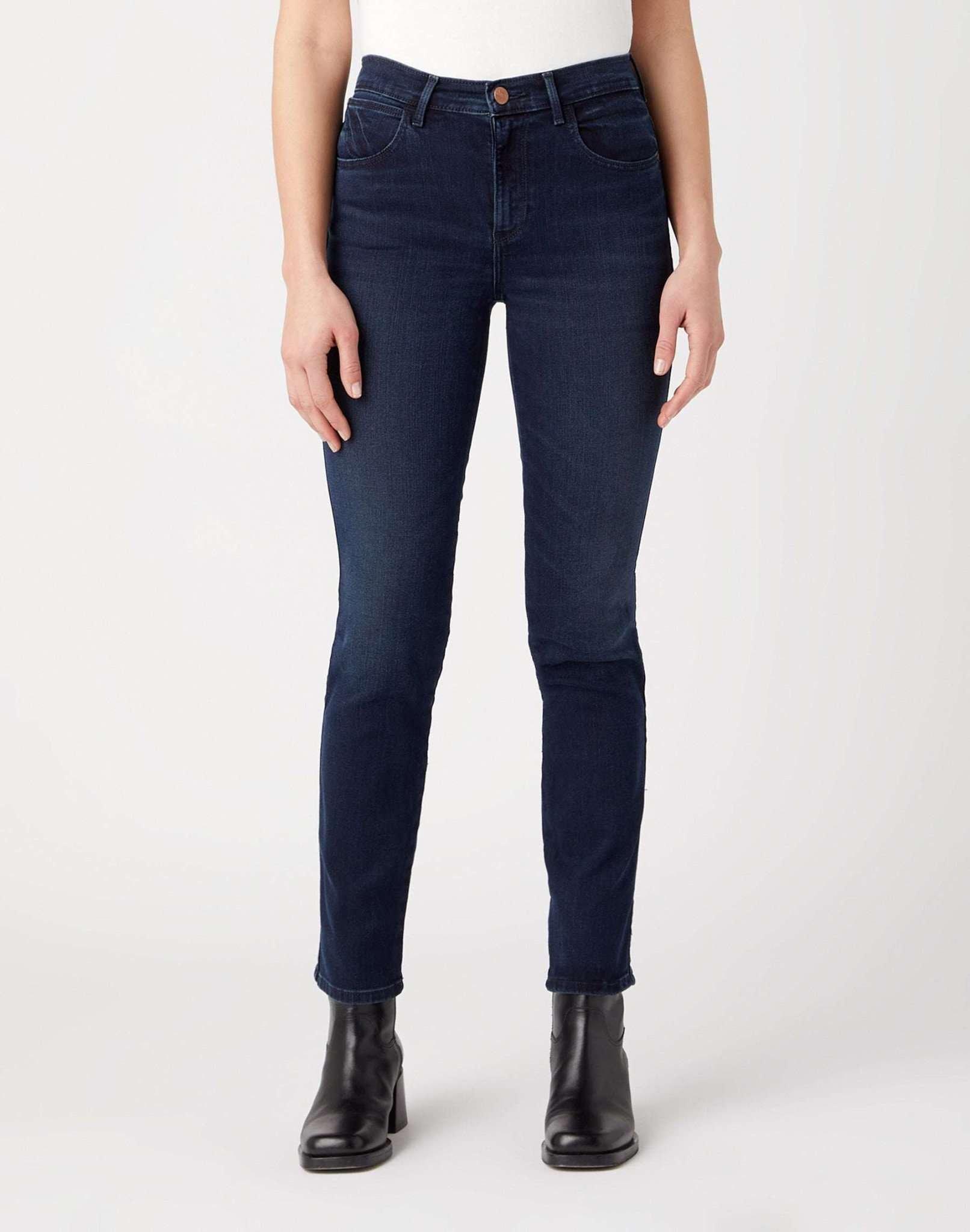 Jeans Slim Fit Slim Damen Marine L32/W28 von Wrangler