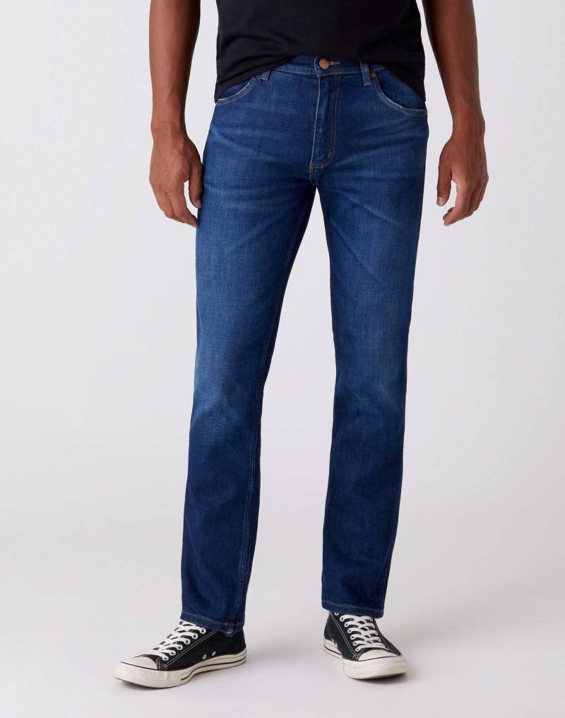 Jeans Straight Leg Greensboro Herren Blau Denim L32/W30 von Wrangler