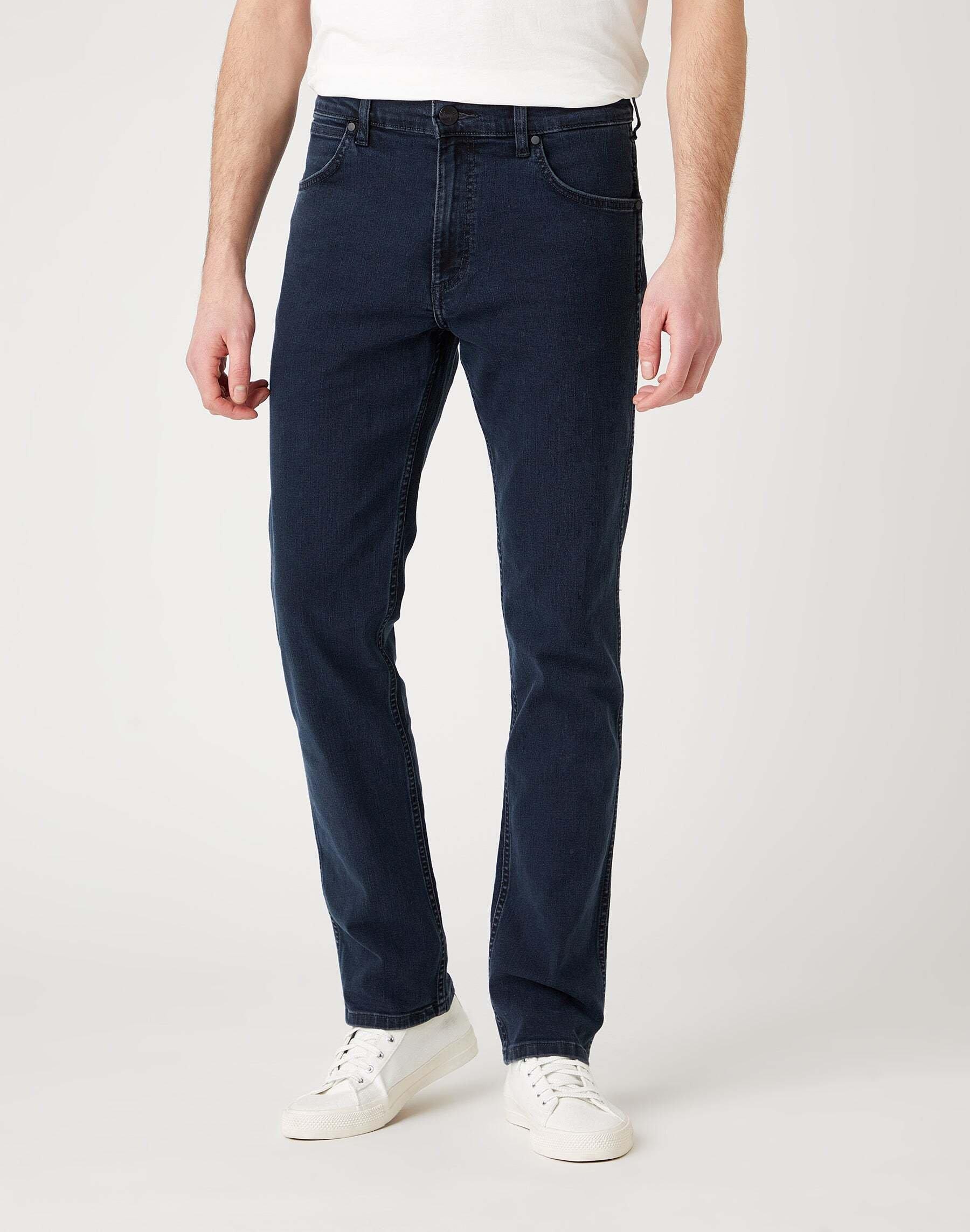 Jeans Straight Leg Greensboro Herren Blau Denim L32/W34 von Wrangler