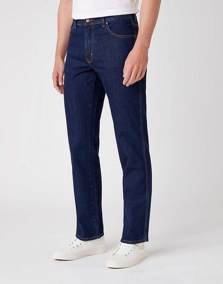 Jeans Straight Leg Texas Herren Blau Denim L32/W31 von Wrangler