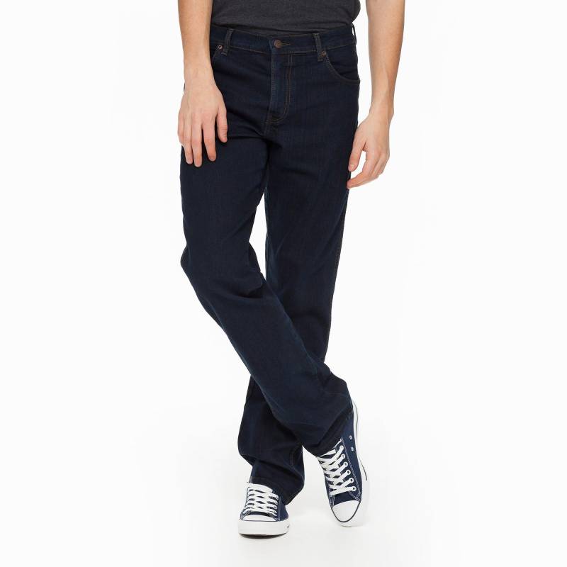 Jeans Straight Leg Texas Herren Blau Denim L32/W46 von Wrangler