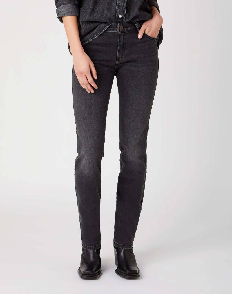 Jeans Slim Fit Slim Damen Schwarz L34/W29 von Wrangler