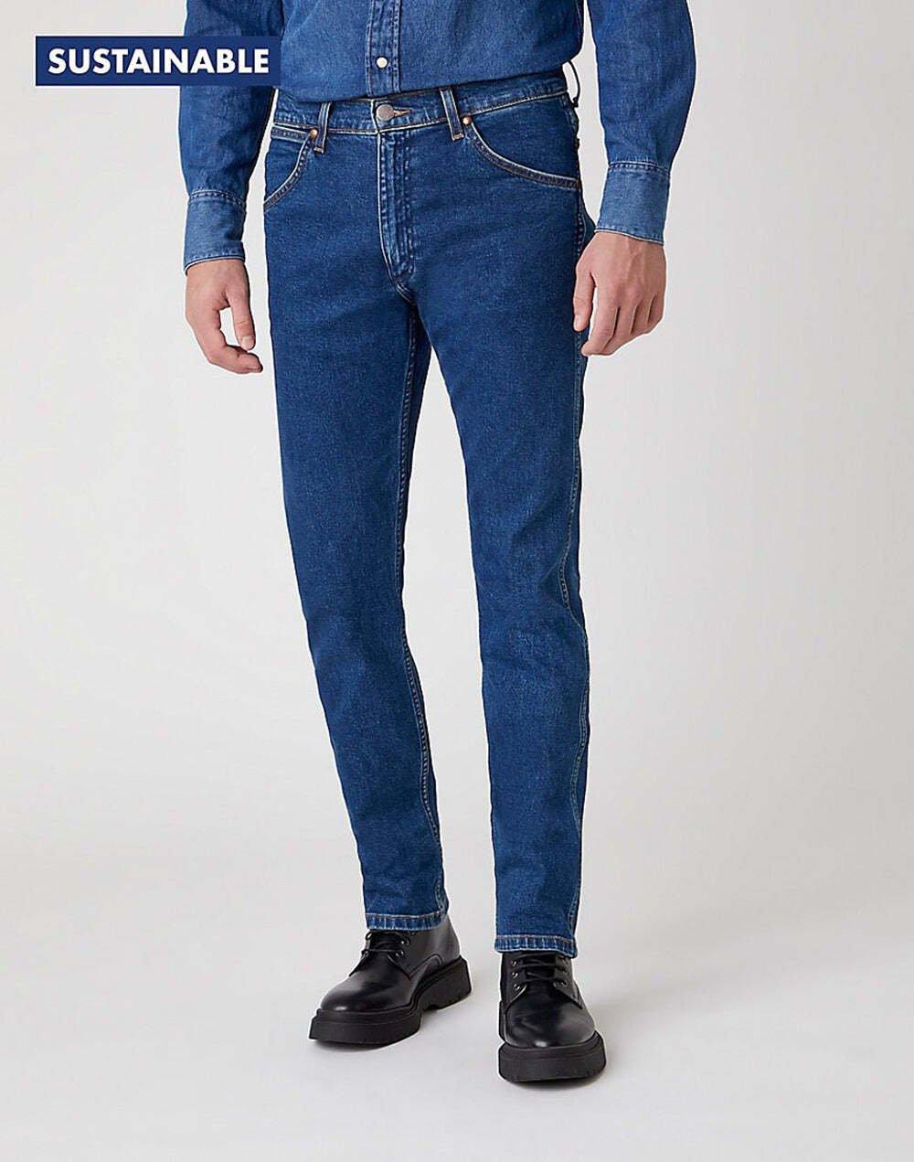 Jeans Slim Fit 11mwz Herren Blau Denim L34/W36 von Wrangler