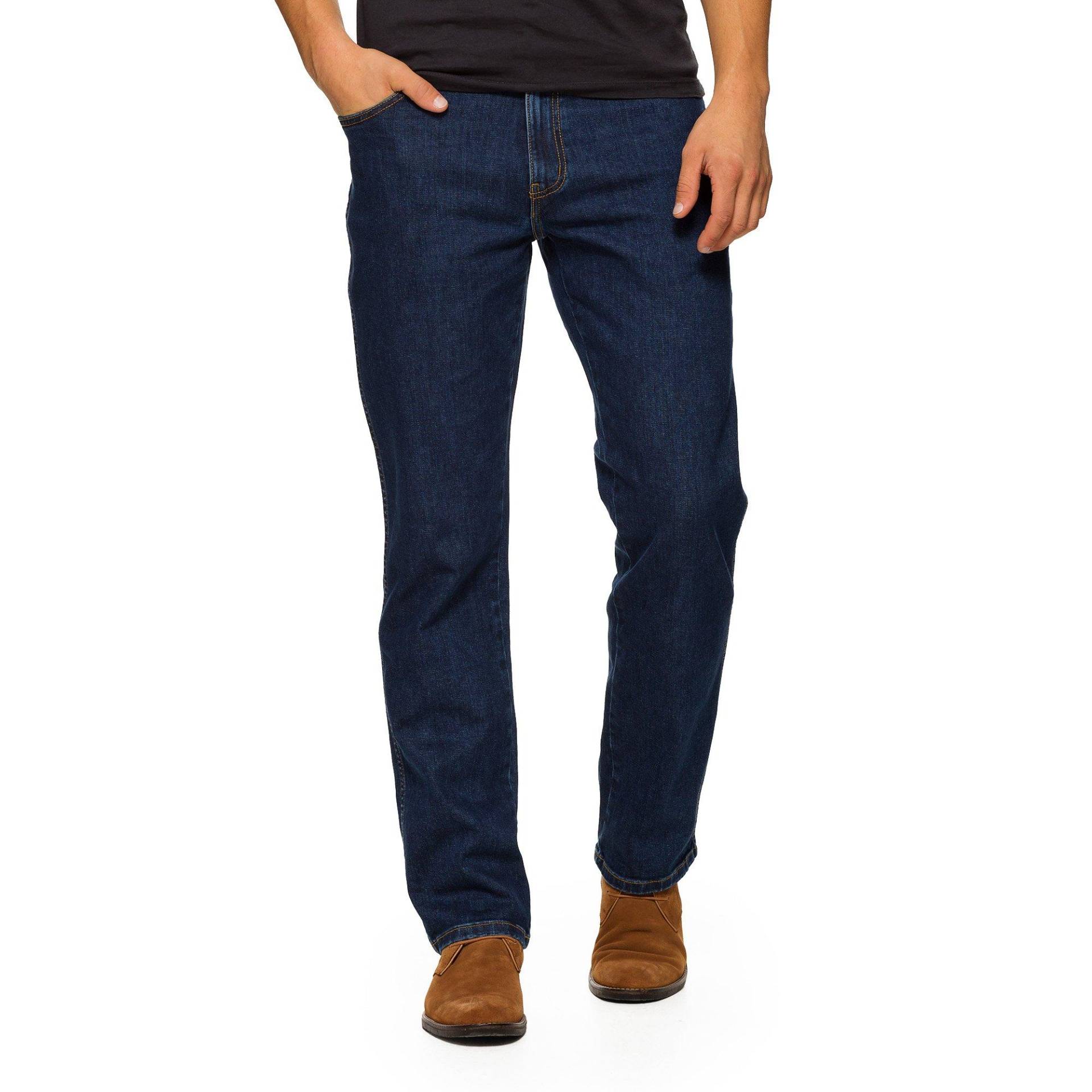 Jeans Straight Leg Texas Herren Blau Denim L36/W32 von Wrangler