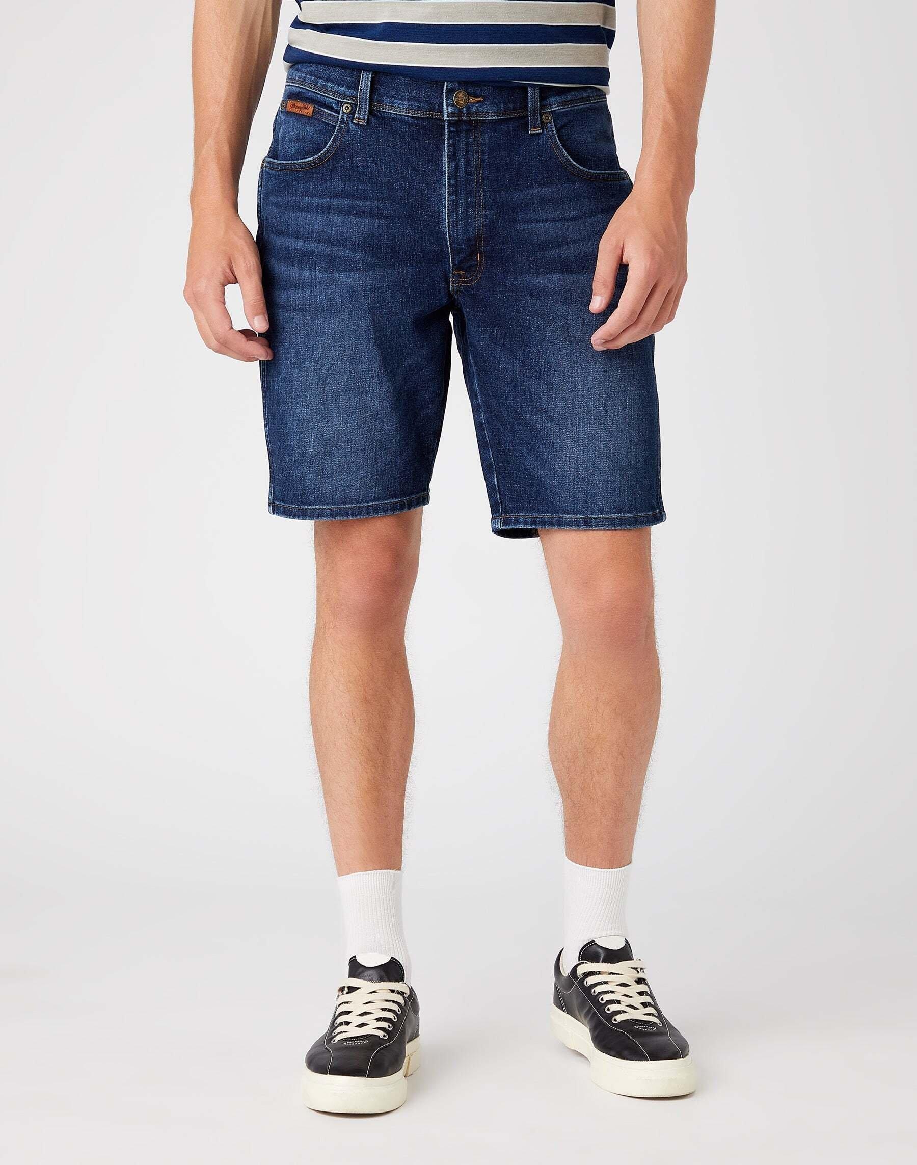 Jeans Shorts Texas Herren Blau Denim W33 von Wrangler
