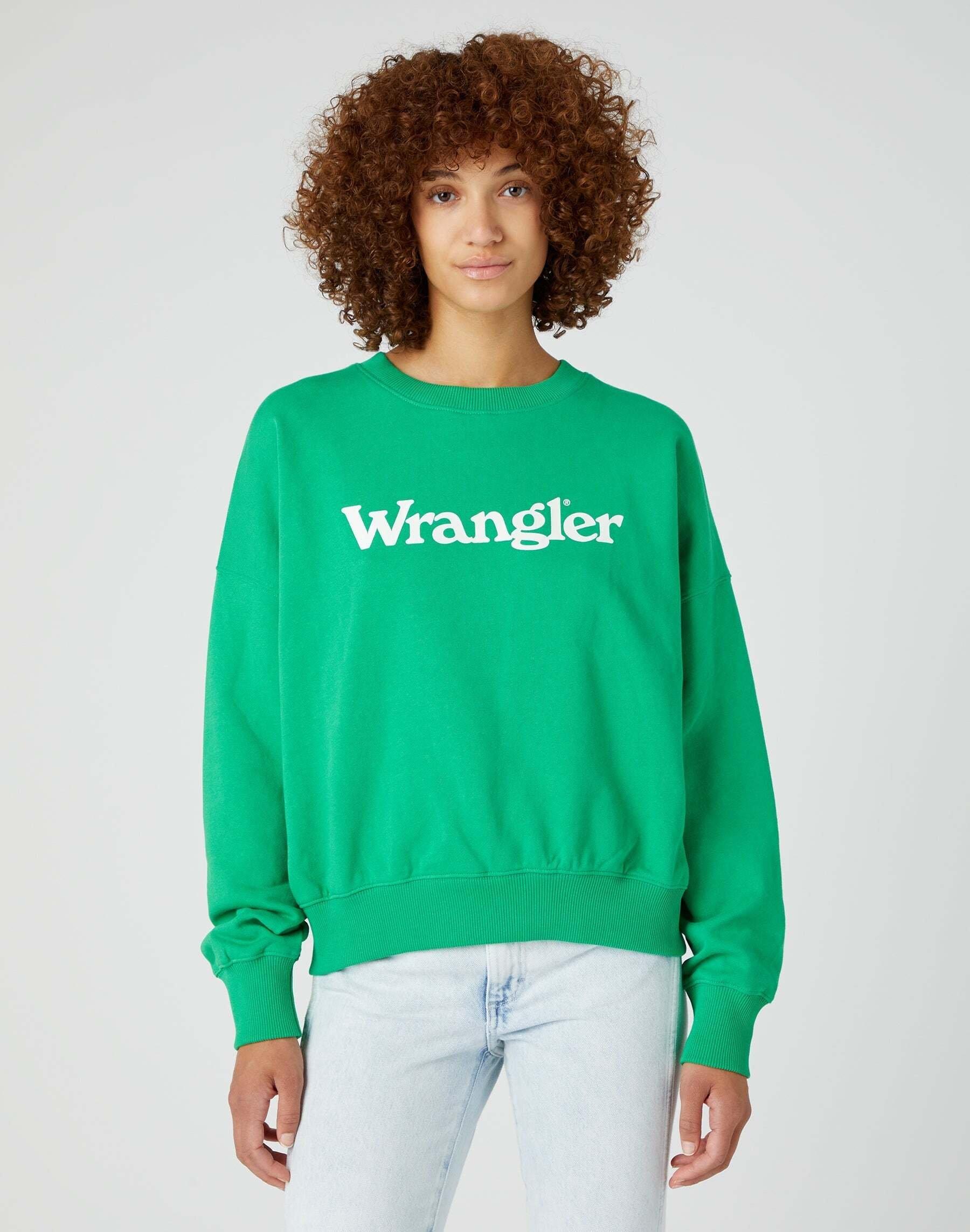 Relaxed Sweatshirt Damen Grün XS von Wrangler