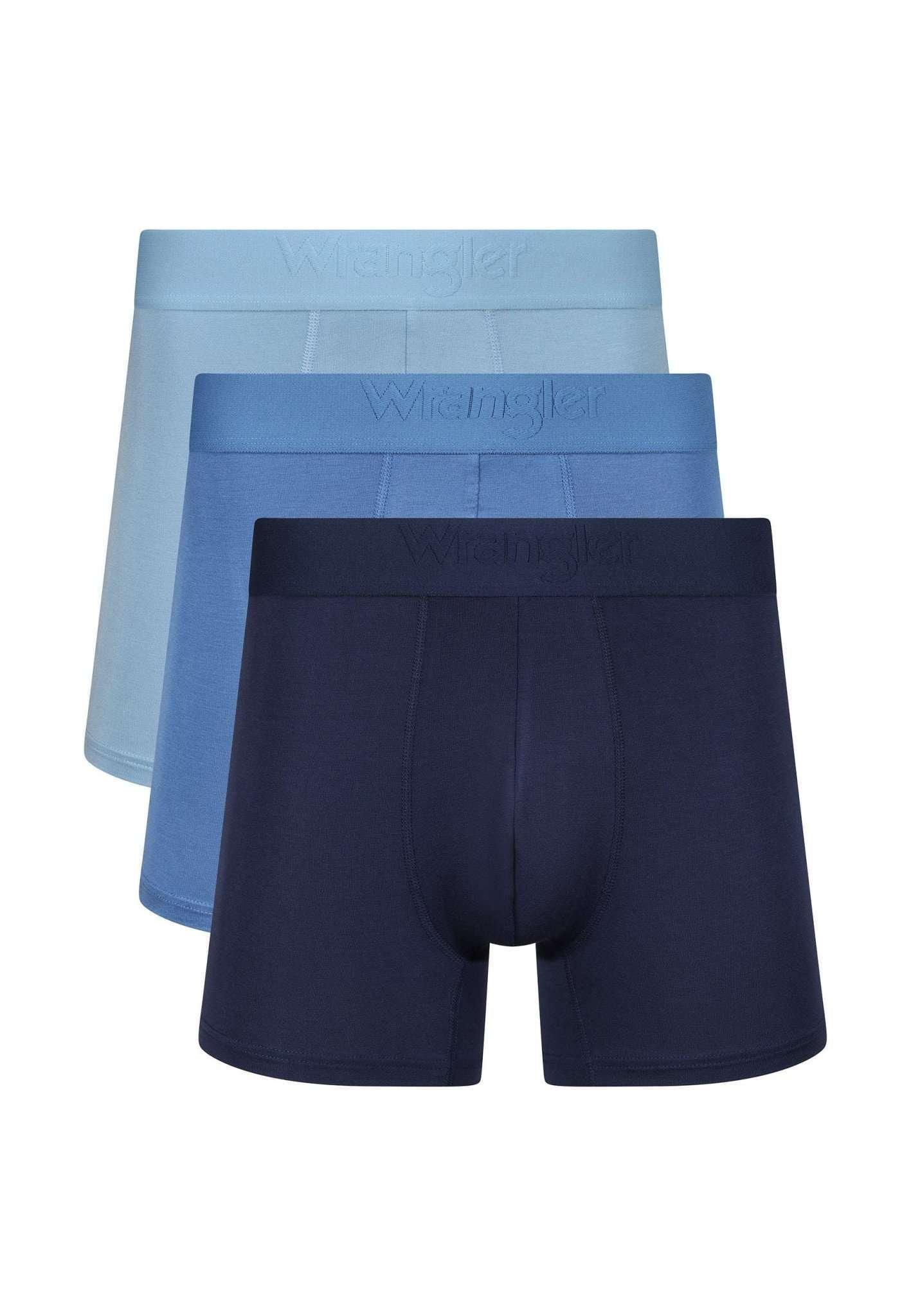 Panties 3 Pack Trunks Griffin Herren Blau L von Wrangler