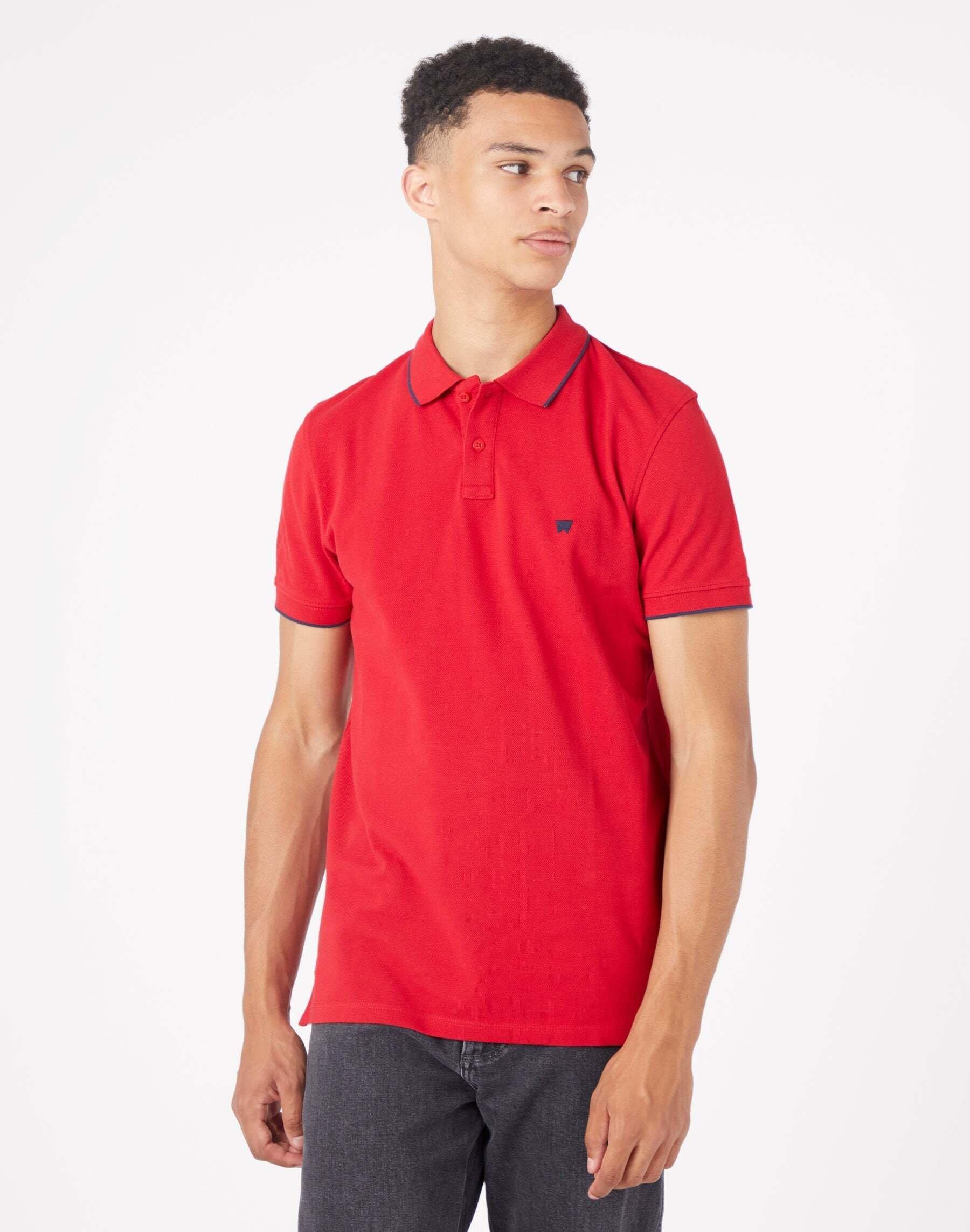 Polo Polo Shirt Herren Rot Bunt M von Wrangler