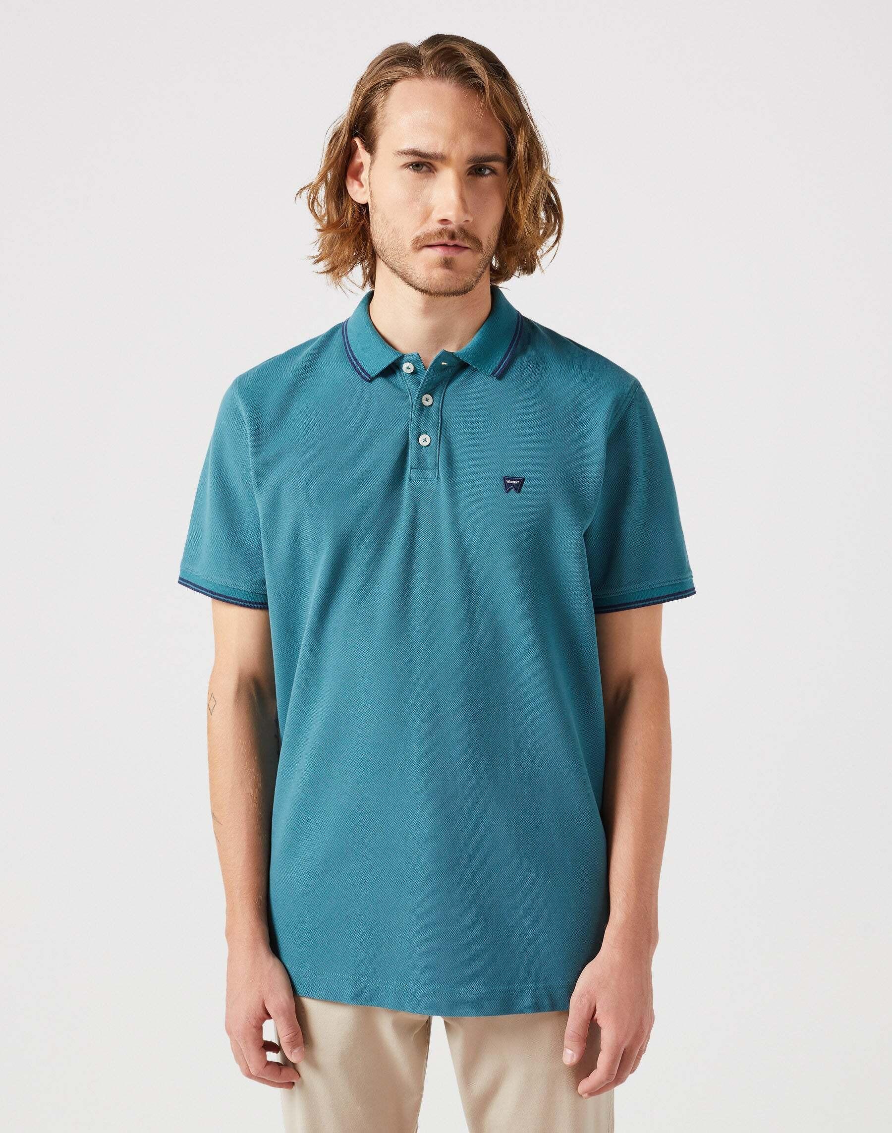 Polos Polo Shirt Herren Blau S von Wrangler