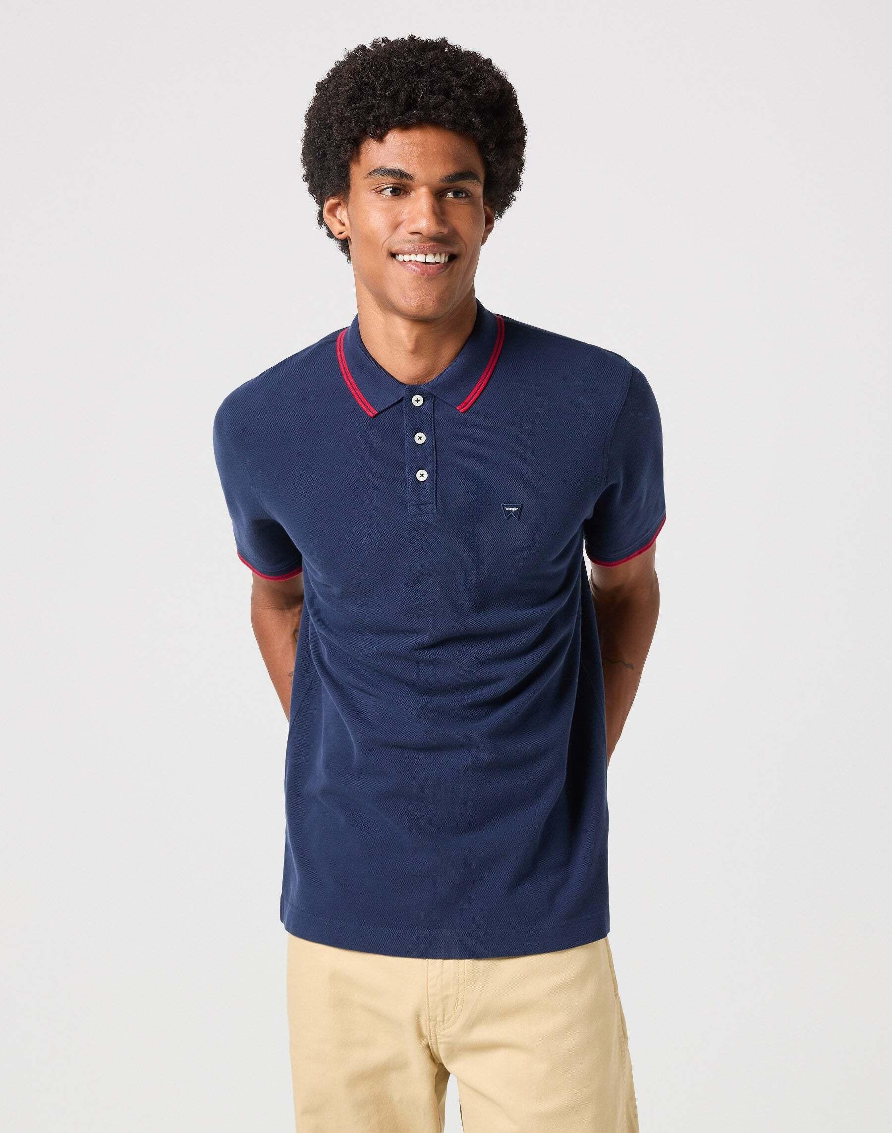 Polos Polo Shirt Herren Blau XXL von Wrangler