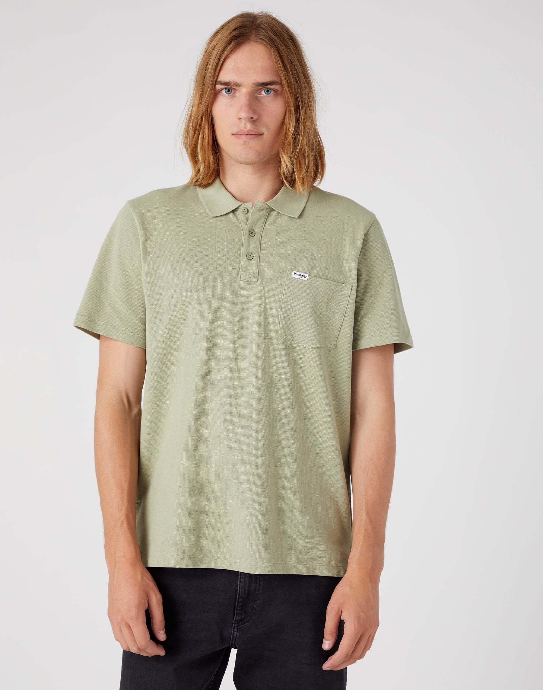 Polos Polo Shirt Herren Grün L von Wrangler