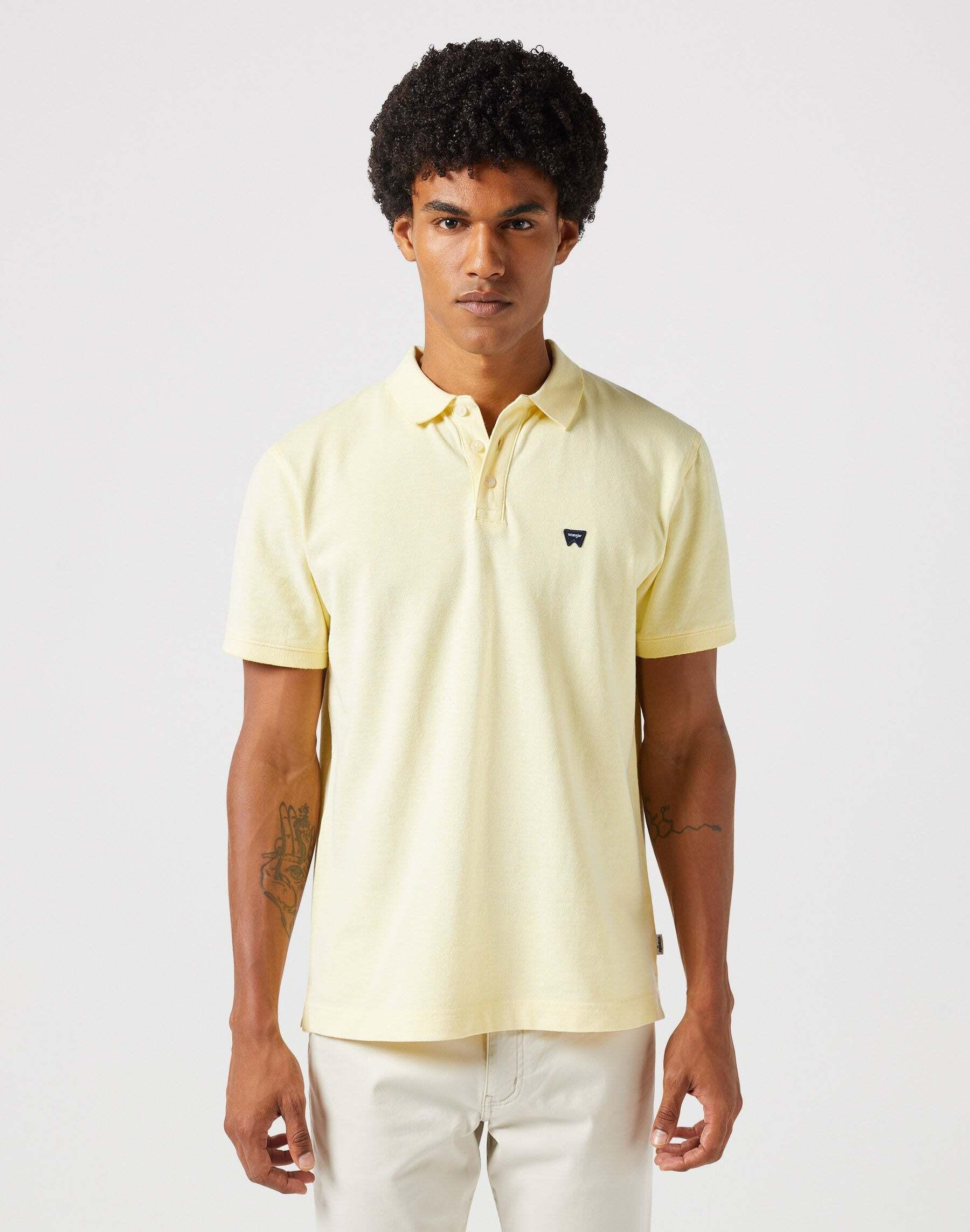Polos Refined Polo Shirt Herren Gelb Bunt L von Wrangler