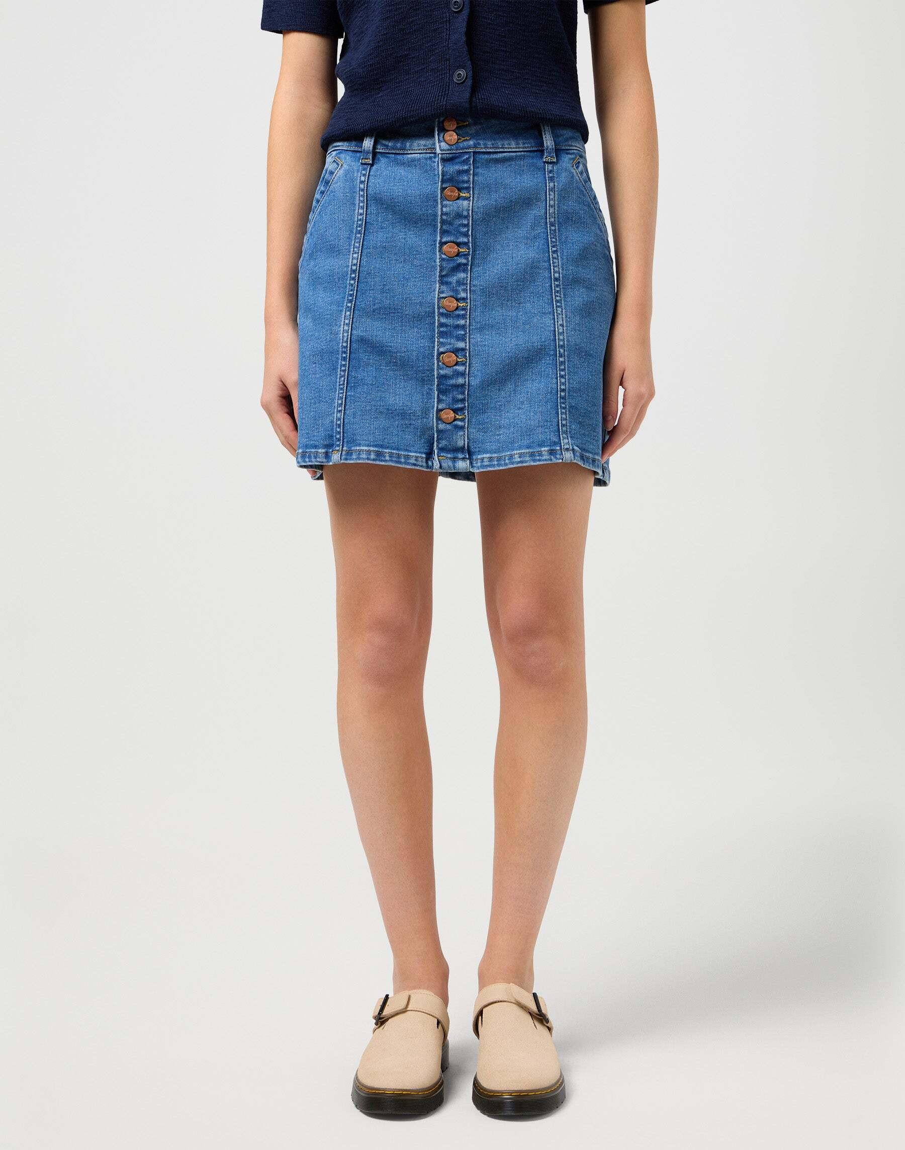 Röcke Denim Mini Skirt Damen Blau M von Wrangler