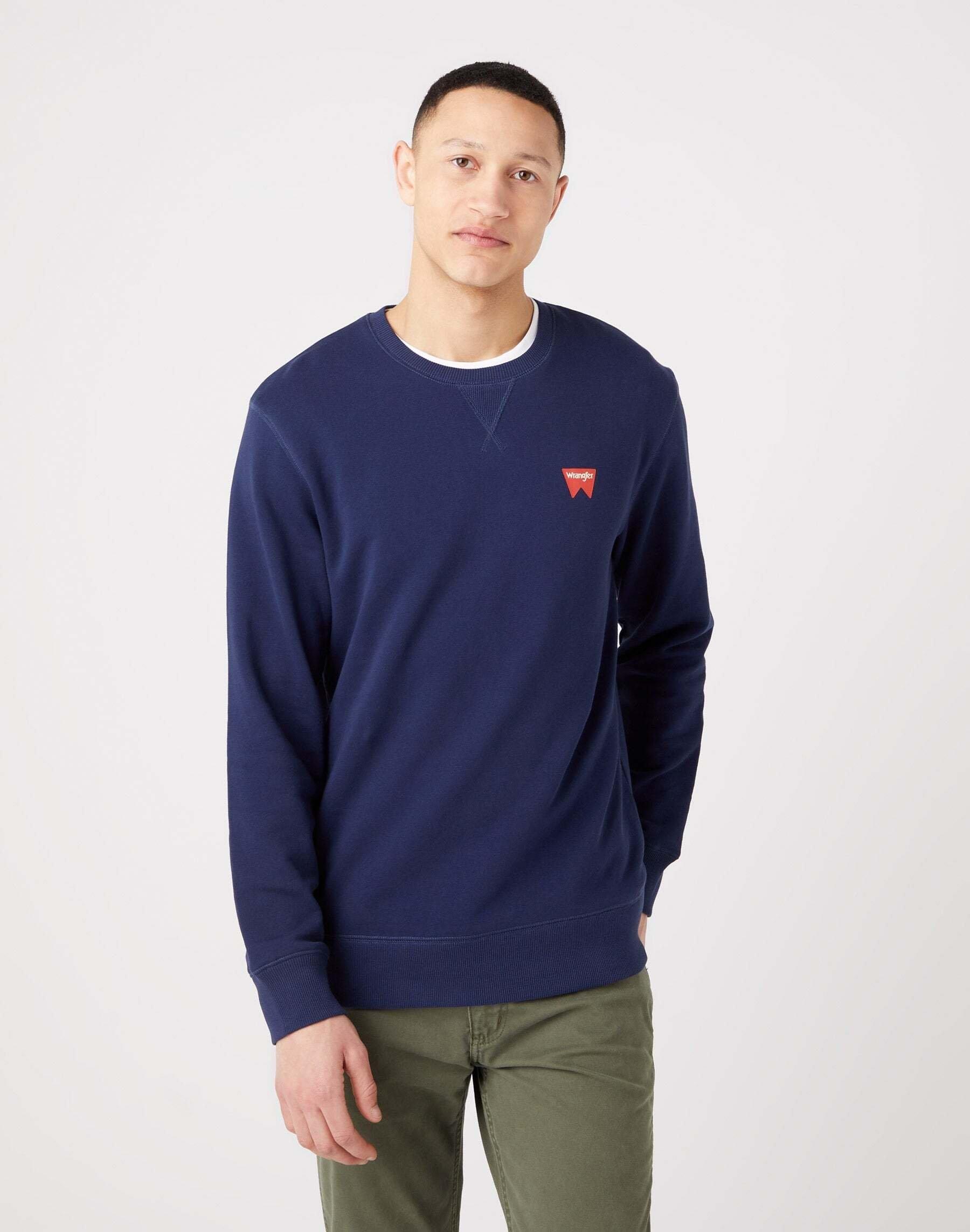 Sweatshirt Sign Off Crew Herren Marine L von Wrangler