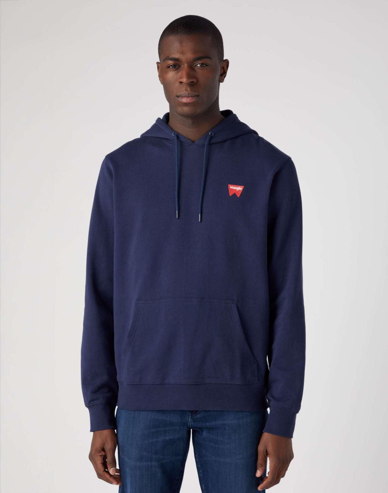 Sweatshirts Sign Off Hoodie Herren Blau M von Wrangler