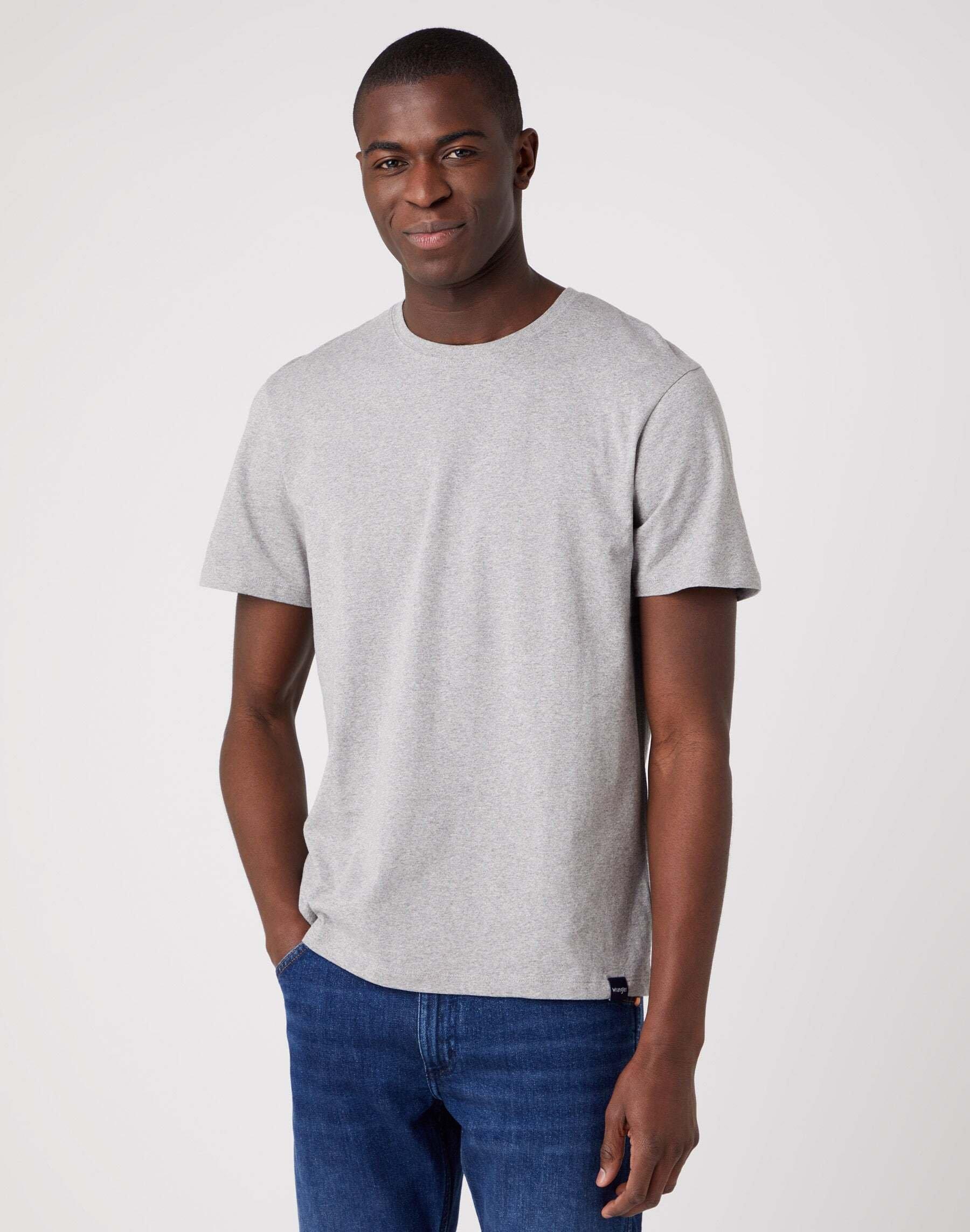 T-shirt 2 Pack Herren Taubengrau L von Wrangler