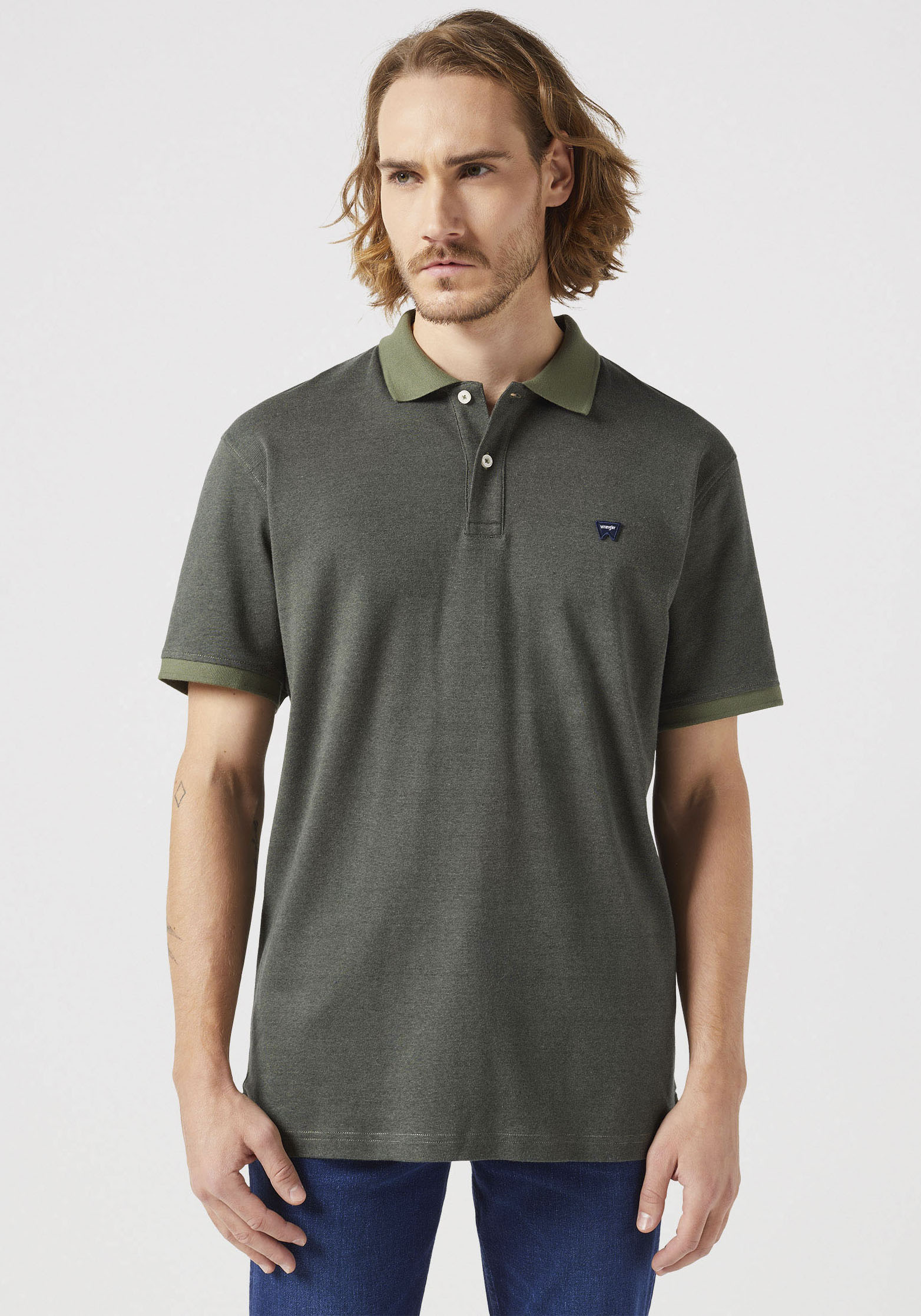 Wrangler Poloshirt, mit Logo-Prägung von Wrangler