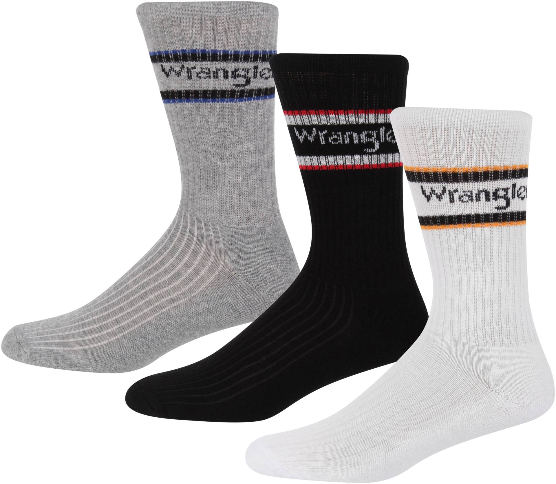 Wrangler Sportsocken »FREW«, (3 Paar), eingestricktes Logo von Wrangler