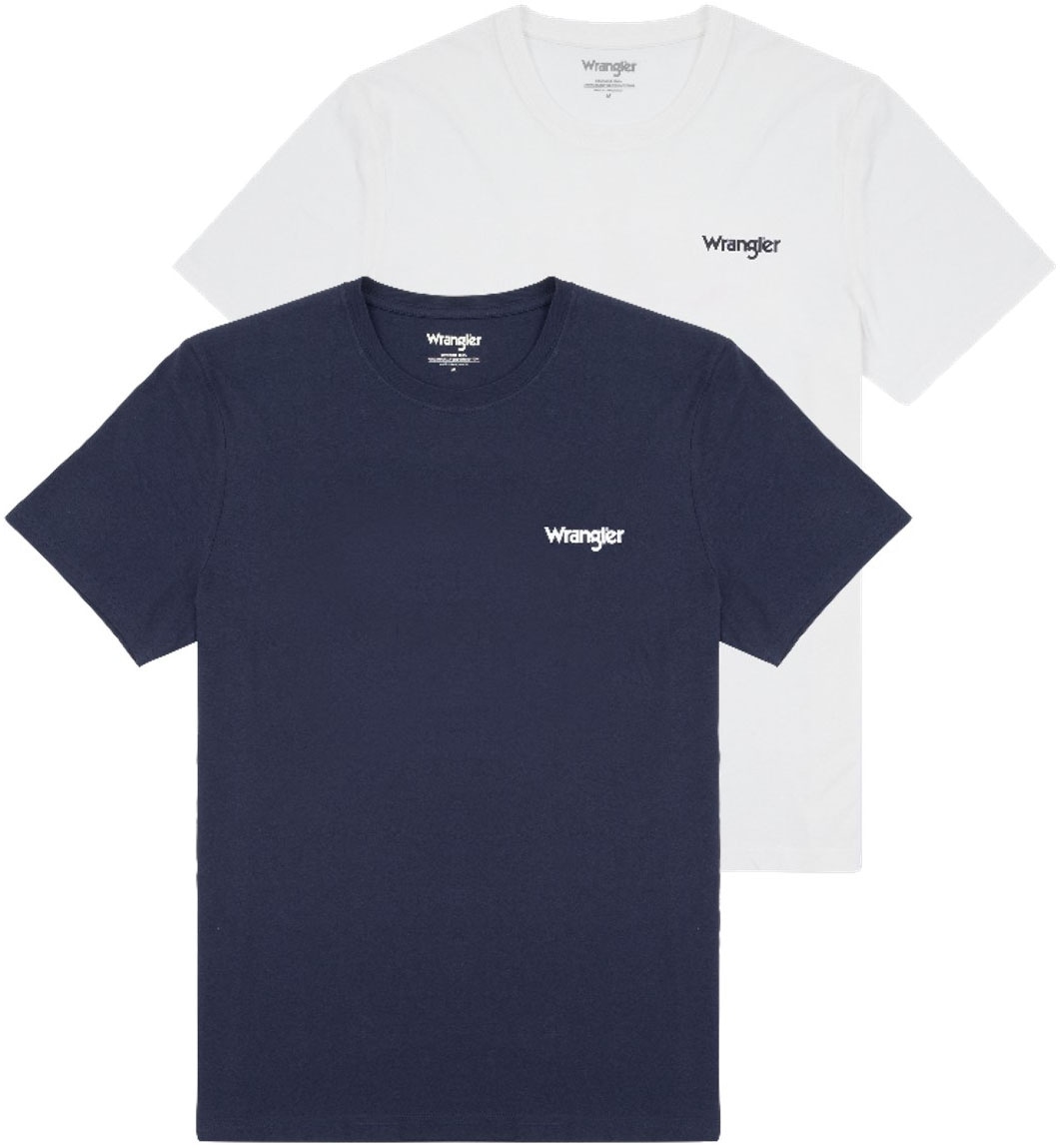 Wrangler T-Shirt »Sign Off«, (Set, 2 tlg., 2er-Pack) von Wrangler