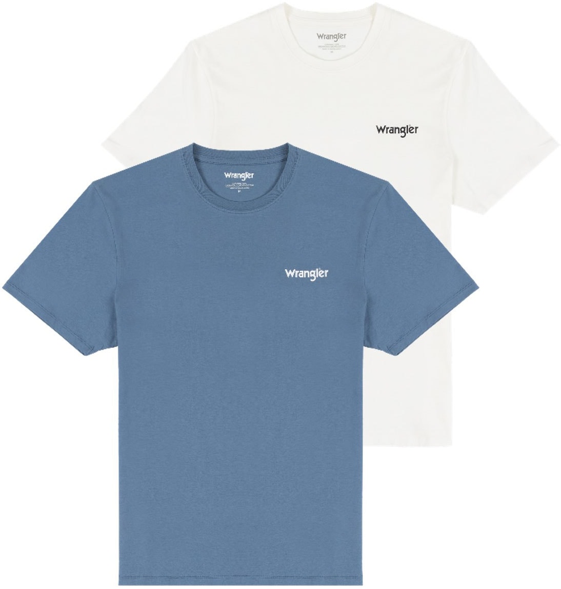 Wrangler T-Shirt »Sign Off«, (Set, 2 tlg., 2er-Pack) von Wrangler