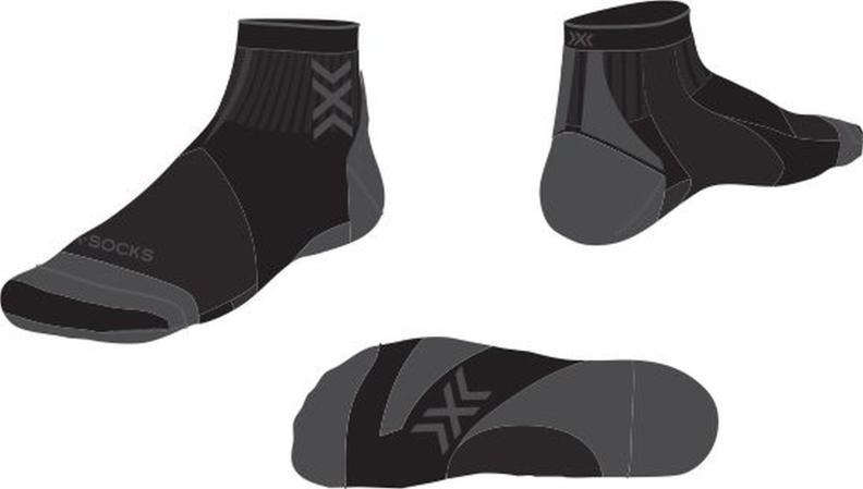 X-SOCKS Run Discover Ankle - black charcoal (Grösse: 39-40) von X-SOCKS