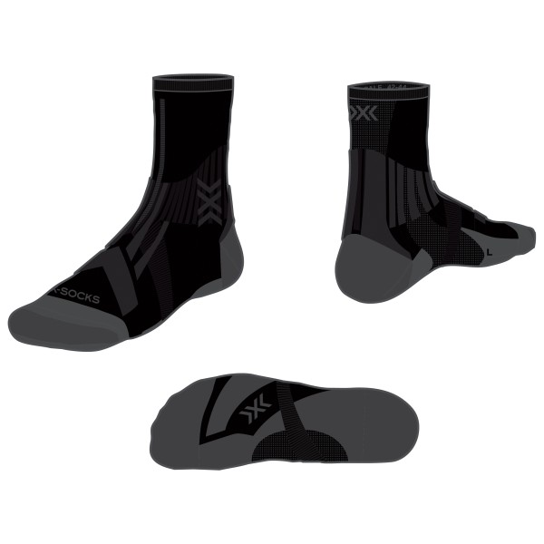 X-Socks - Trailrun Perform Crew - Laufsocken Gr 45-47 schwarz/grau von X-Socks