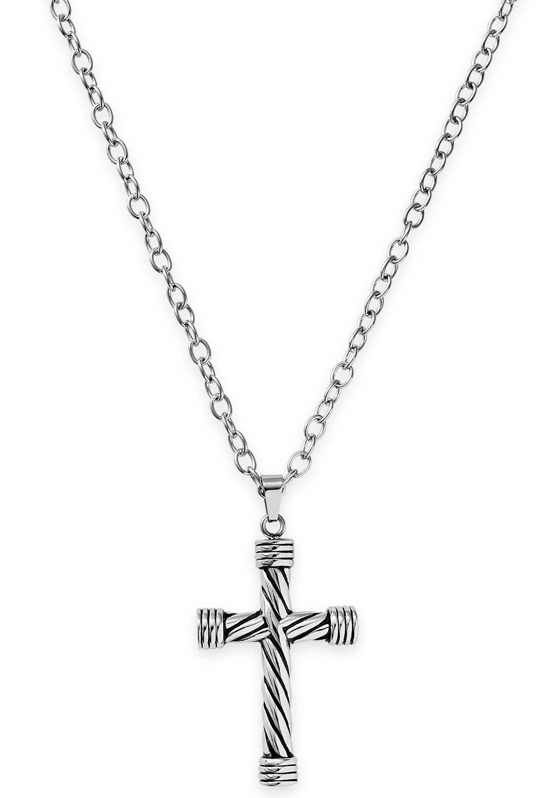 XENOX Kette mit Anhänger »Halskette, Kreuz, Kordel, Seil, X4118« von XENOX