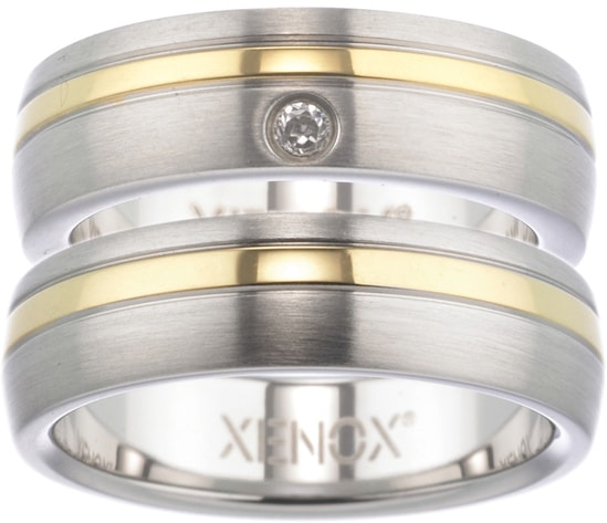 XENOX Partnerring »Geschenk "LIEBE" Xenox & Friends, X1681, X1682«, wahlweise mit oder ohne Zirkonia von XENOX