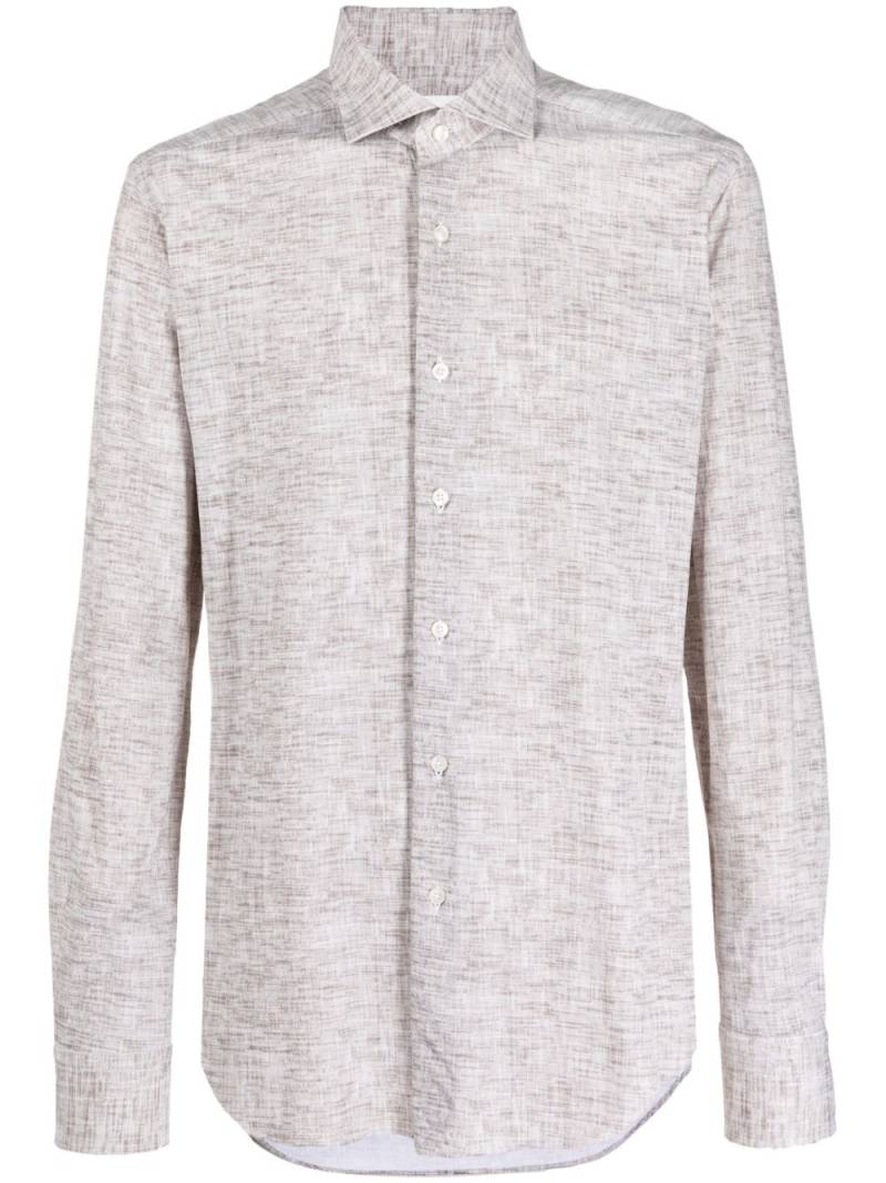 Xacus long-sleeve button-up shirt - Neutrals von Xacus